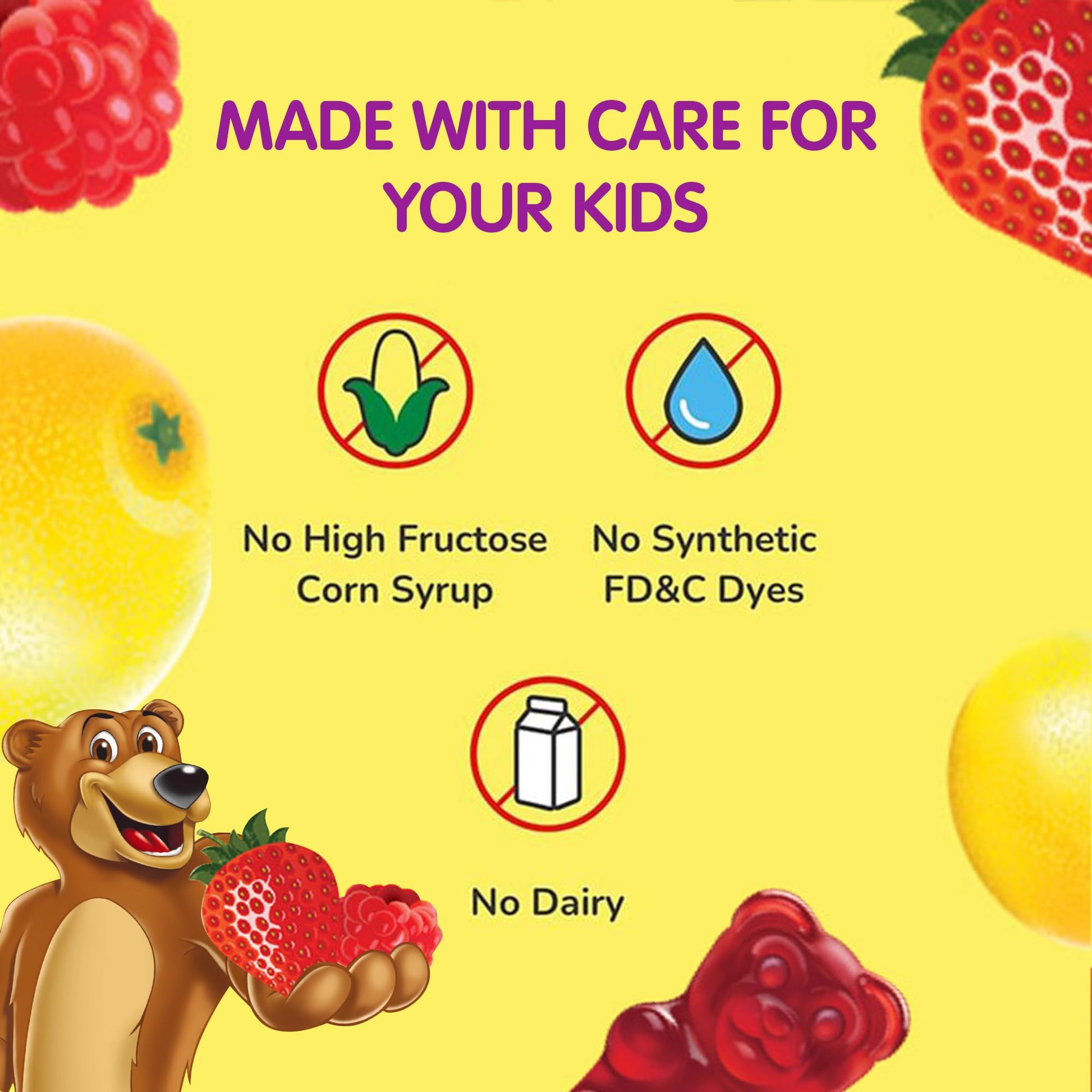 L’il Critters Fiber Daily Gummy Supplement for Kids, for Digestive Support, Berry and Lemon Flavors, 90 Gummies Lil Critters buy supplements canada