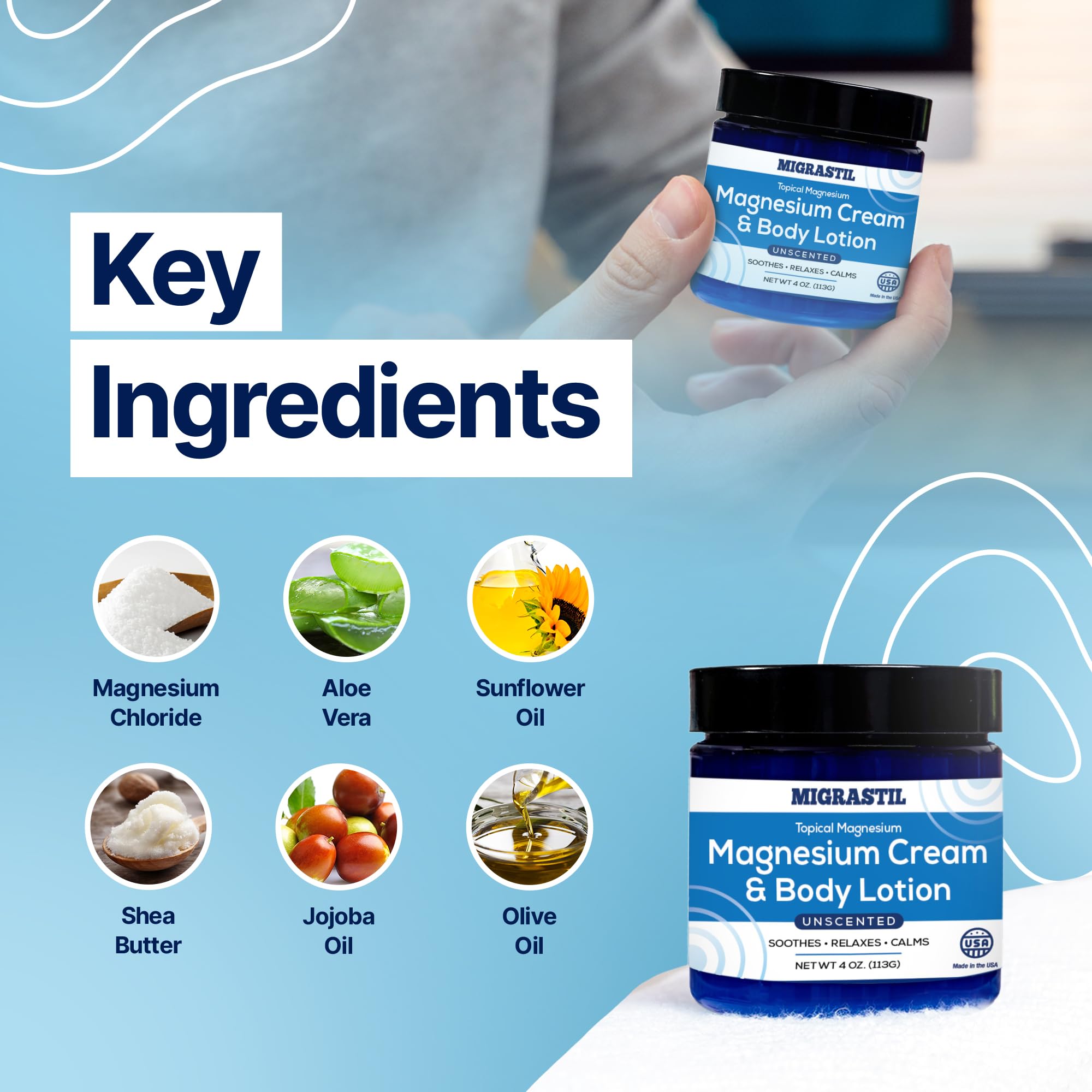 Basic Vigor Migrastil Extra Strength Migraine Stick & Topical Magnesium Cream Bundle Basic Vigor buy supplements canada