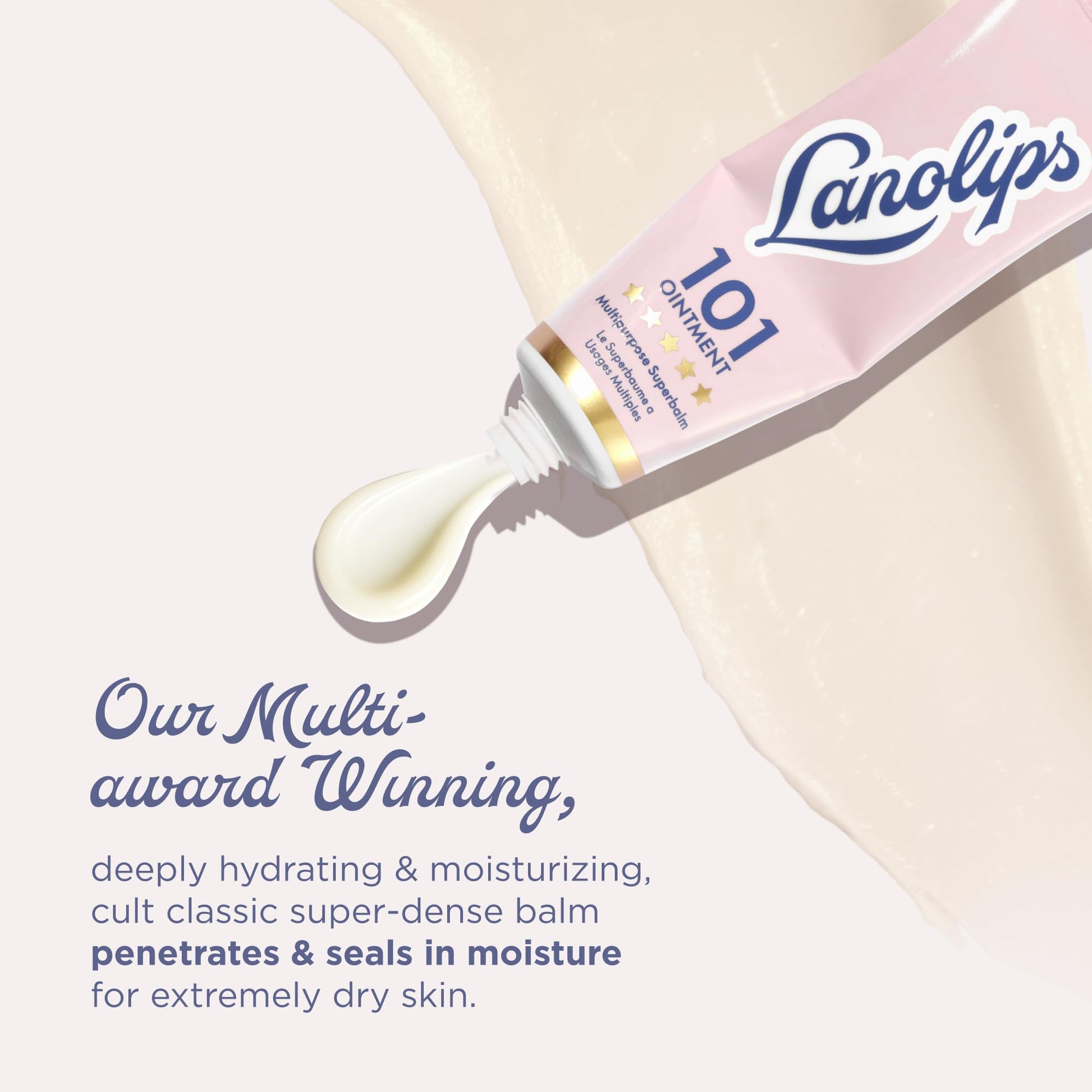 Lanolin 101 Multipurpose Ointment - Lanolin Lip Balm & Healing Ointment for Skin Barrier Repair - Moisturizer for Dry Lips, Cuticles & Elbows - No Petroleum Formula - Original Superbalm (0.52 oz) Lanolips buy supplements canada