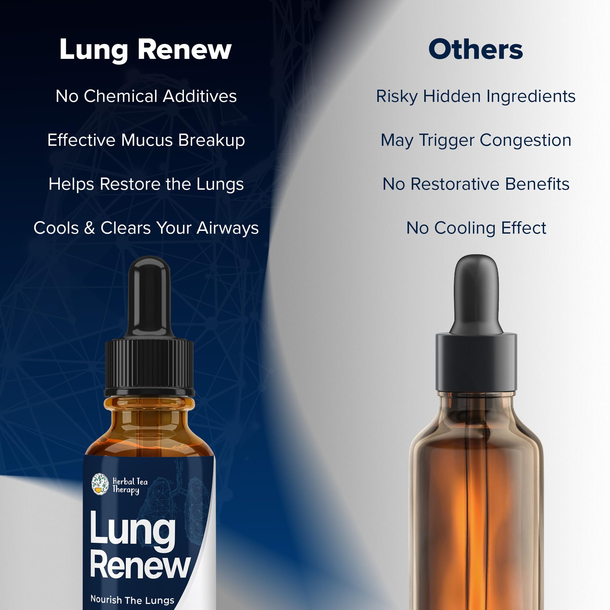 Herbal Tea Therapy Lung Renew Mullein Drops for Lungs (1 fl. oz.): Peppermint, Thyme, & Mullein Leaf Extract for Lungs Detox & Daily Respiratory Comfort - GMO-Free & Made in USA Herbal Tea Therapy buy supplements canada
