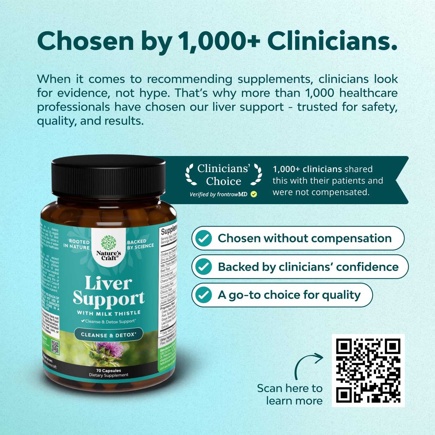 Liver Cleanse Detox & Repair - Milk Thistle Supplement for Digestion & Immune Health - Ginger Root, Choline & Dandelion Root Natures Craft buy supplements canada