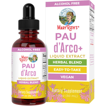 MaryRuth Organics PAU D'Arco Herbal Blend | Reishi Mushroom | Echinacea angustifolia Root | Usnea Lichen | Thyme Leaf | Vegan | Non-GMO Project Verified | Gluten Free | 30 Servings | 1 Fl Oz MARYRUTH'S buy supplements canada