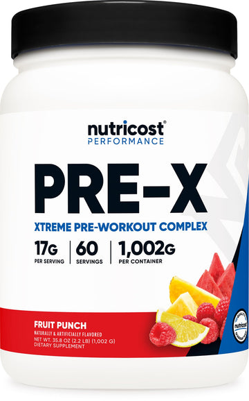 Nutricost Pre-X Xtreme Pre-Workout Complex Powder, Fruit Punch, 60 Servings, Vegetarian, Non-GMO and Gluten Free Nutricost buy supplements canada