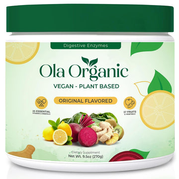 Ola Organic Greens Superfood Powder – Blend of 11 Cruciferous Vegetables with Phytonutrients – Supports Energy, & Immune Health Support – Non-GMO Vegetable Supplement (270g Jar) Ola Organic buy supplements canada