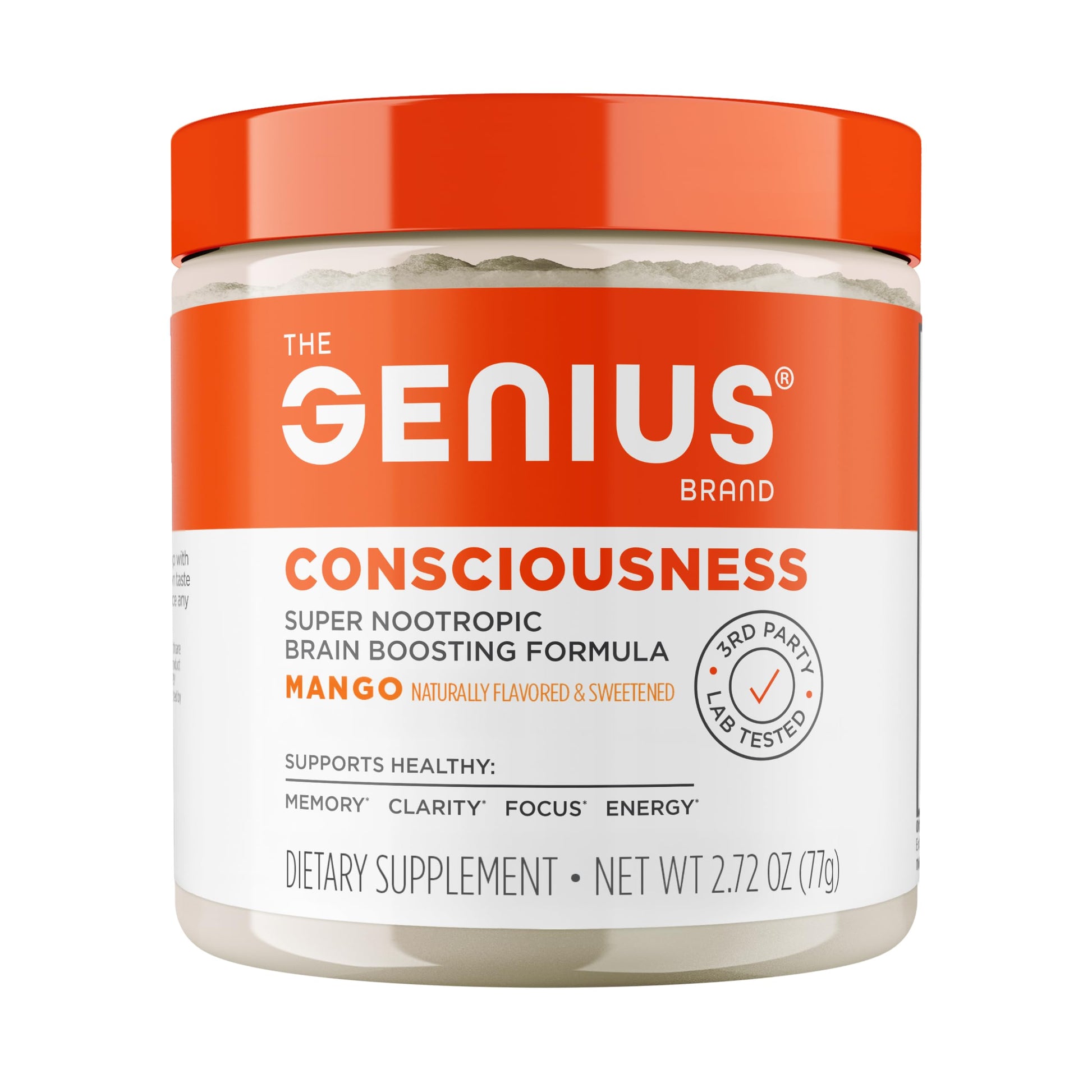 Genius Consciousness, Super Nootropic Brain Supplement Powder, Mango - Boost Focus, Cognitive Function, Concentration & Memory Booster - Alpha GPC & Lions Mane Mushroom for Neuro Energy & IQ The Genius Brand buy supplements canada