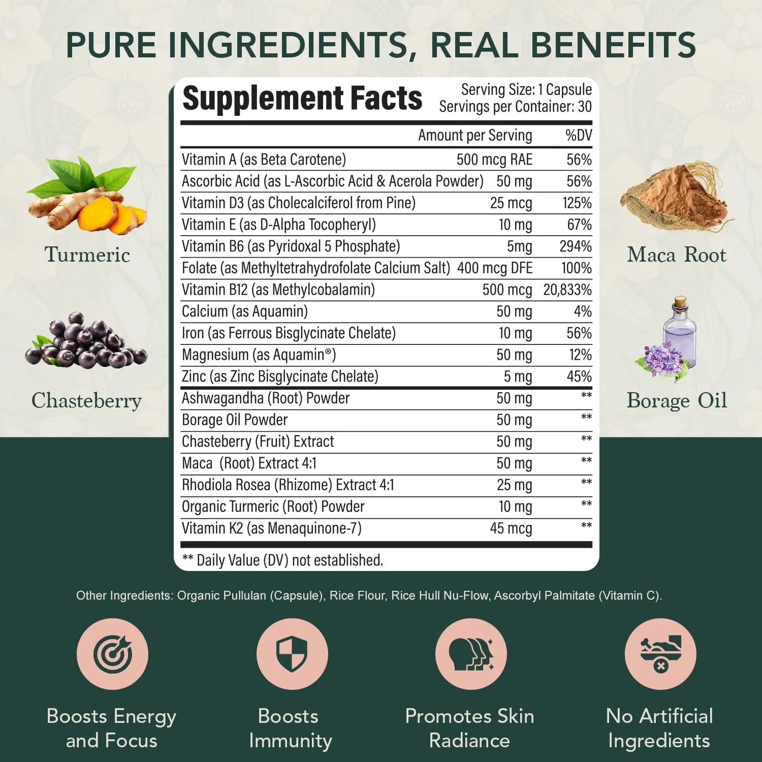 Elements of Life Multivitamin for Women – Daily Women’s Vitamins with MethyFolate, Organic Ingredients & Natural Supplements for Energy Elements of LIfe buy supplements canada