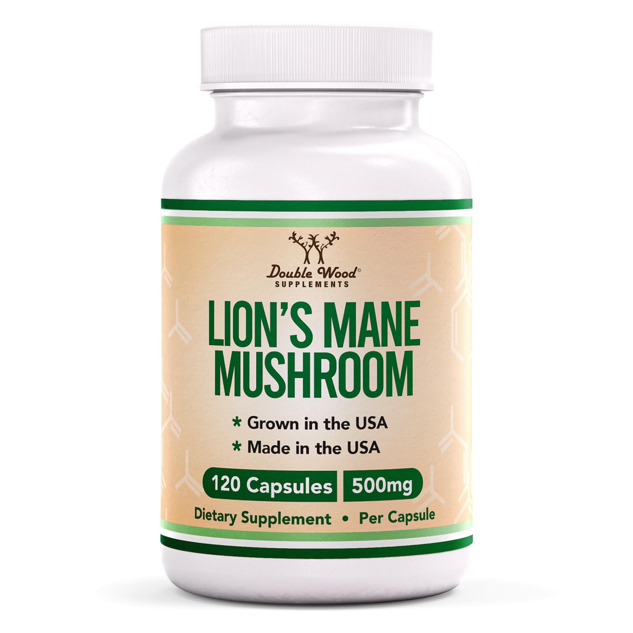 Lions Mane Supplement Mushroom Capsules (Two Month Supply - 120 Count) for Brain Double Wood Supplements buy supplements canada