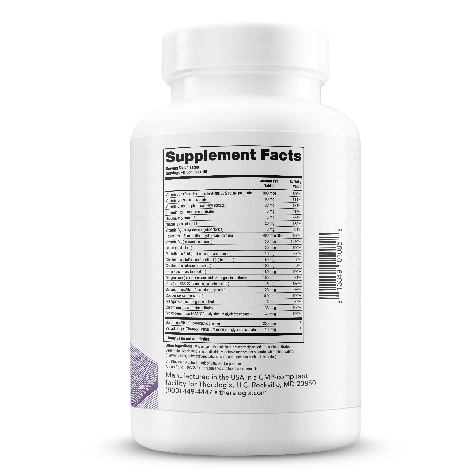 Theralogix Companion Multivitamin & Mineral Supplement - 90-Day Supply - Supplement for Women & Men Without Iron, Vitamin D Theralogix buy supplements canada