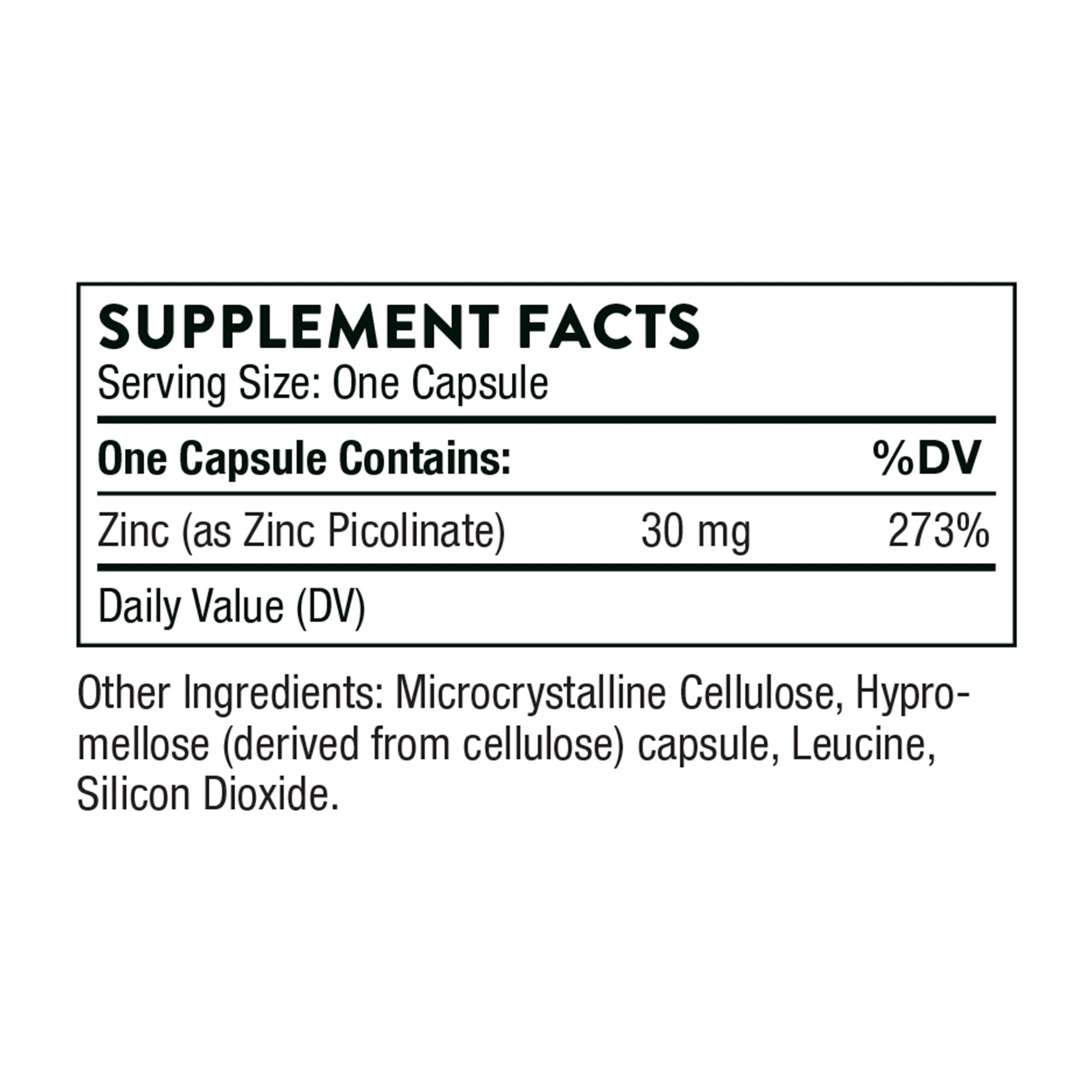 Thorne Zinc Picolinate 30 mg - Well-Absorbed Zinc Supplement for Growth and Immune THORNE buy supplements canada