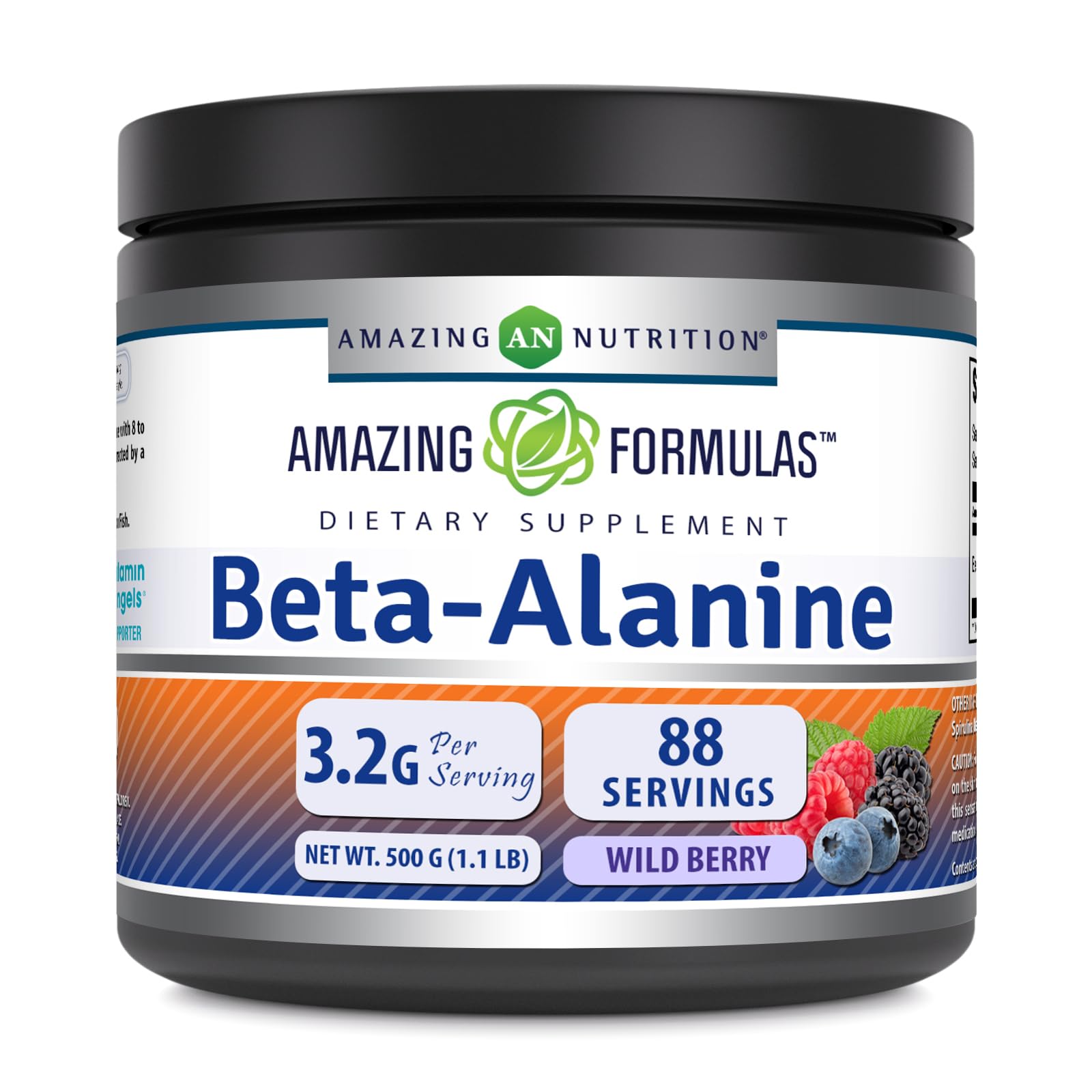 Amazing Formulas Beta Alanine 500 Grams (1.1 Lb) Powder Supplement | Wild Berry Flavor Amazing Nutrition buy supplements canada