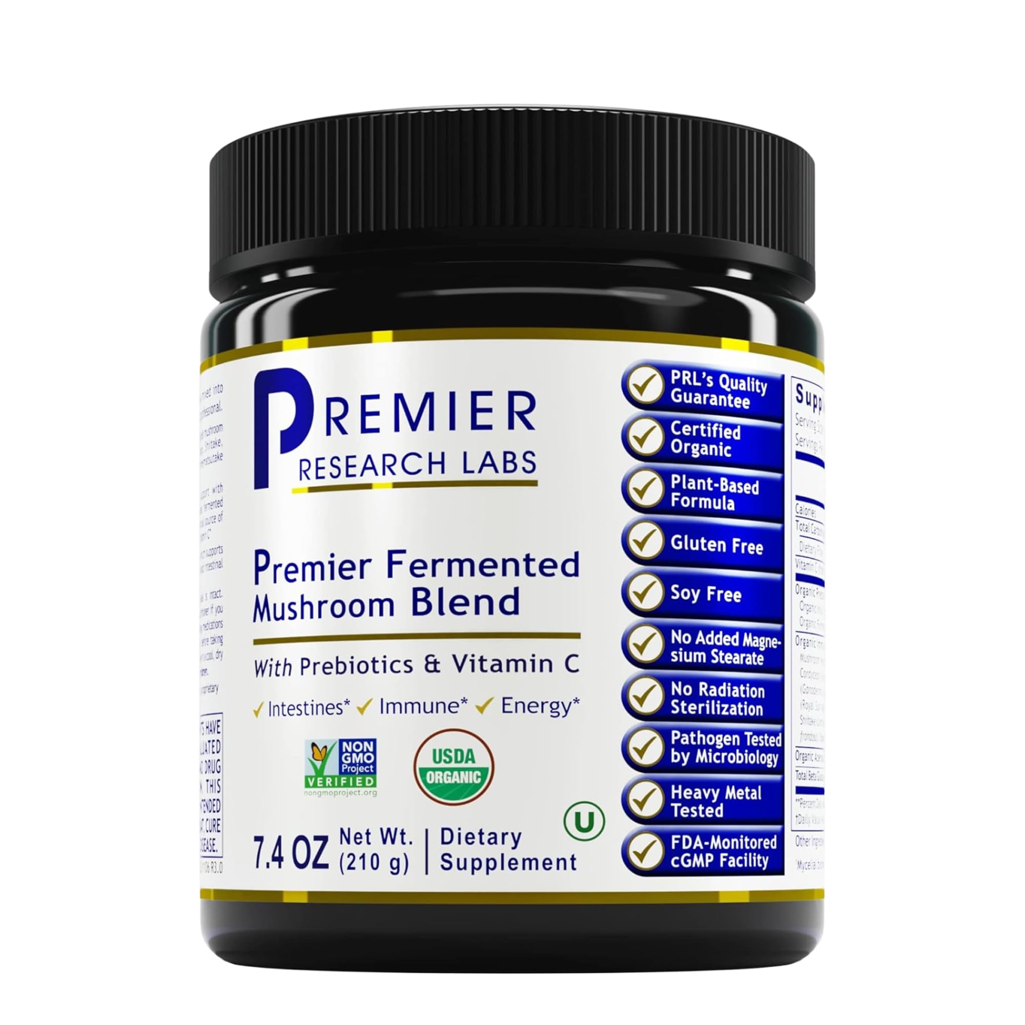 Premier Research Labs Premier Fermented Mushroom Blend - Reishi Mushroom Powder, Mushroom Extract for Drinks, Coffee, Mushroom Complex with Turkey Tail, Cordyceps for Immune & Gut Health - 7.4 oz Premier Research Labs buy supplements canada