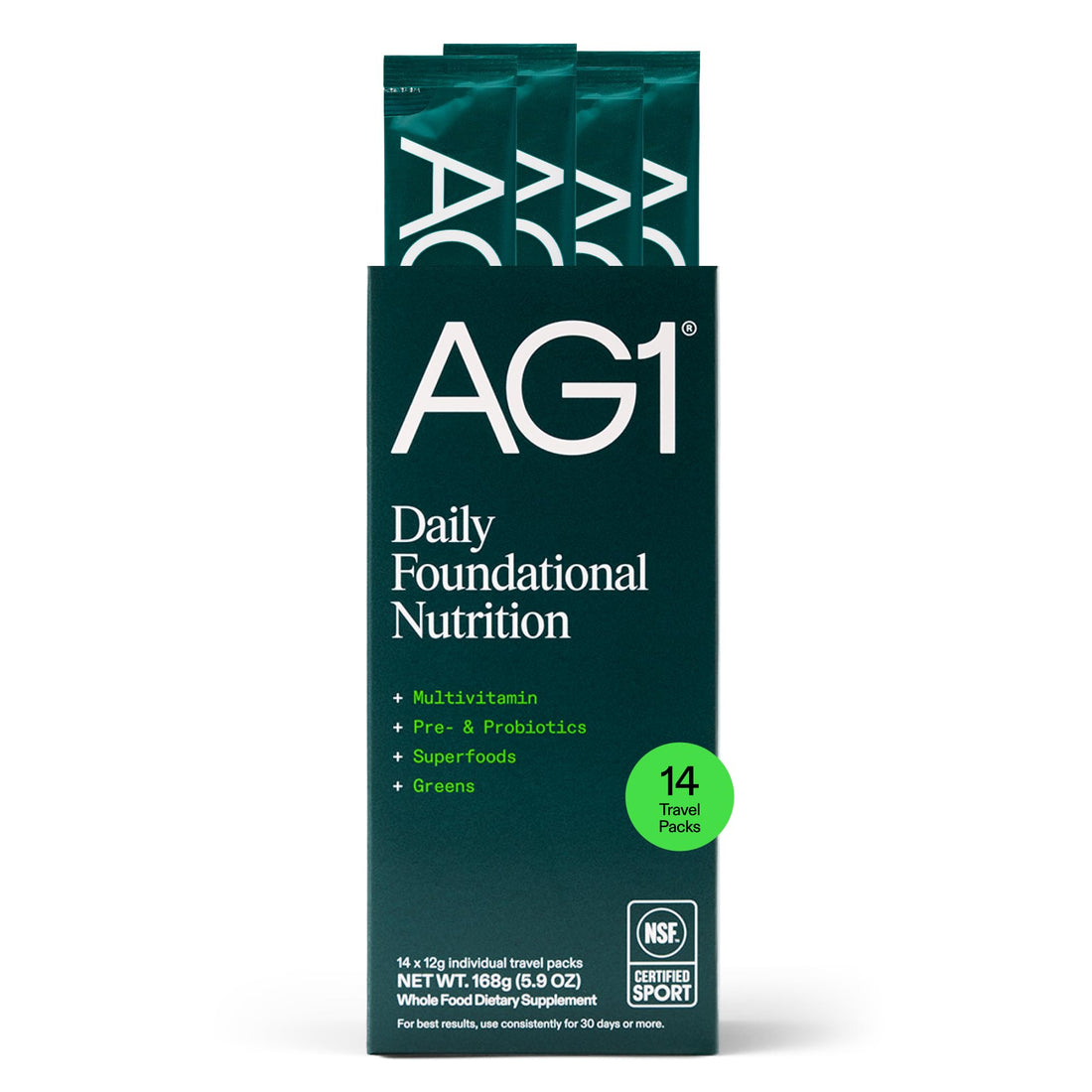 AG1 Athletic Greens Powder Supplement, Improve Gut Health, Multivitamin, Probiotic, Gluten Free, Vegan and Keto Friendly, 75 Vitamins (Travel Packs, 14 Count) - Classic Formula AG1 buy supplements canada