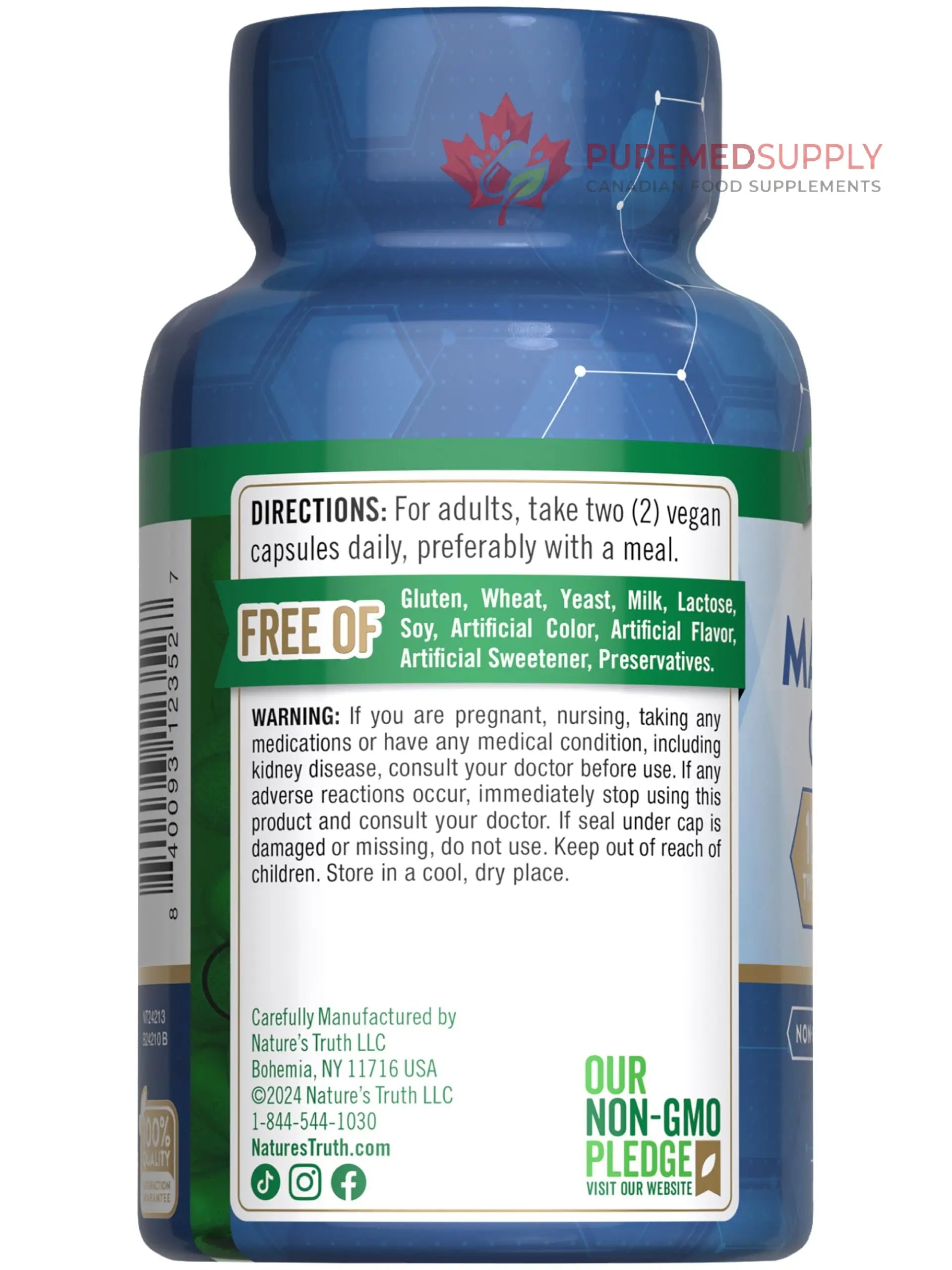 Nature's Truth Magnesium Complex Supplement 10 Forms | 300mg | 60 Capsules | Glycinate, Citrate, Plus More | Vegan, Non-GMO & Gluten Free Nature's Truth buy supplements canada