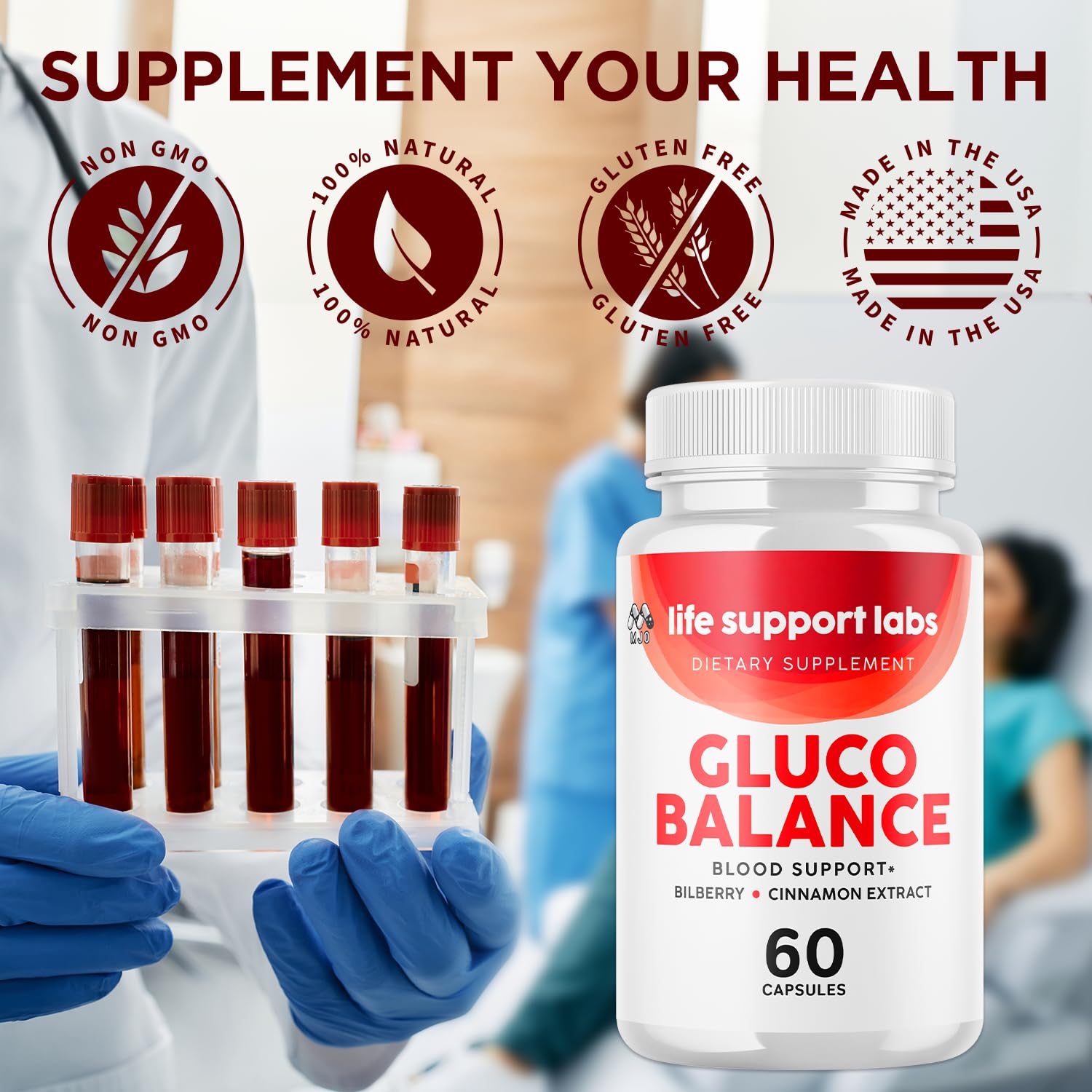 Life Support Labs Capsules, Official LifeSupportLabs Blood Health Pills with All Natural Ingredients, Life Support Labs Advanced Health & Wellness with Premium Vitamins for Women & Men (60 Capsules) MJO buy supplements canada