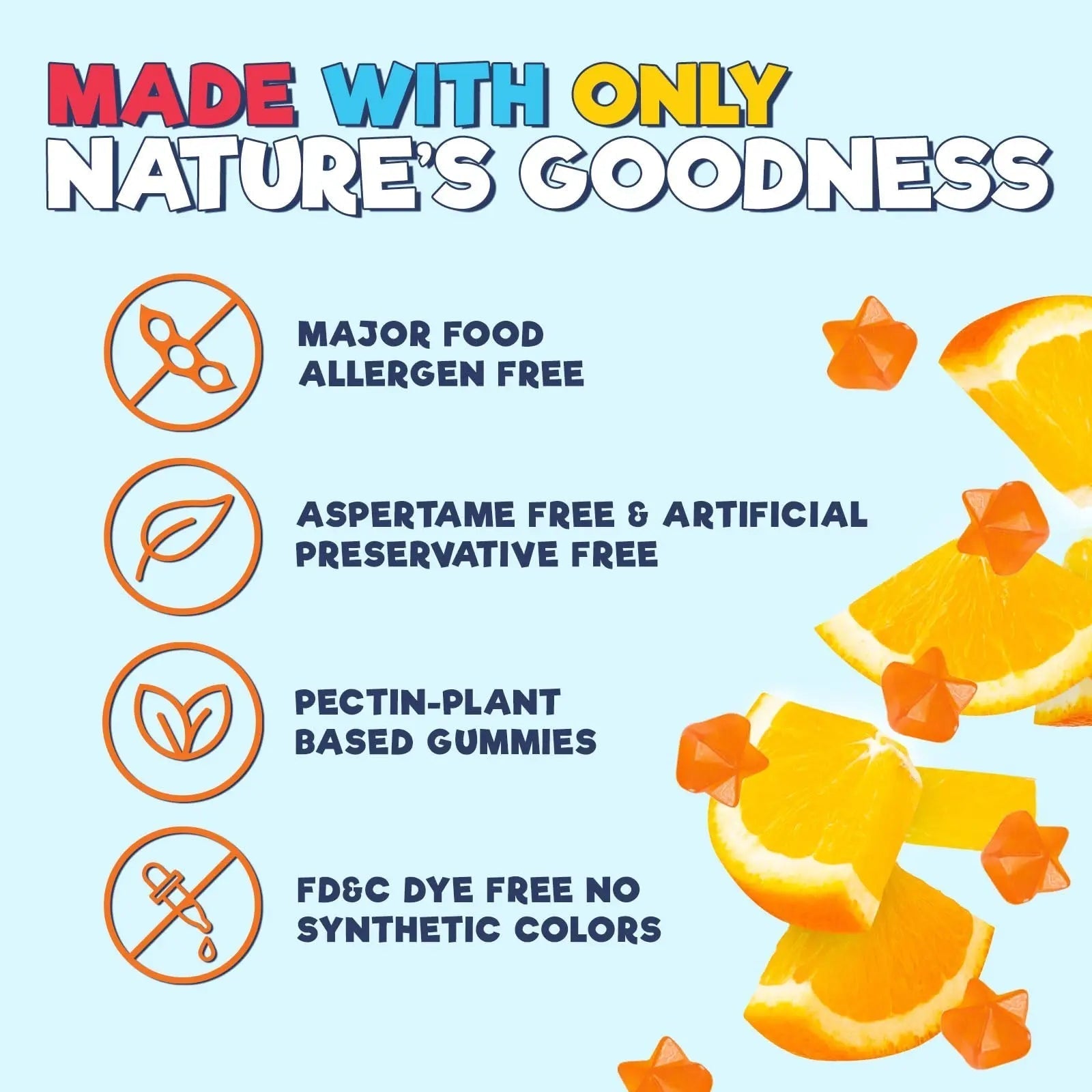 Kids Multivitamin Gummies - Improved Sugar-Free Formula - 100% Daily Folate, Kids Vitamins with Essential Vitamins A, C, D3, E, B6, B12 Nature's Nutrition buy supplements canada