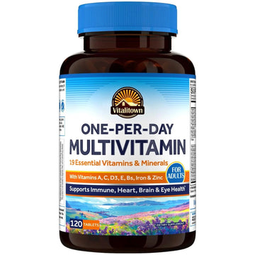 Vitalitown Multivitamin for Women & Men, with Iron, Zinc, Vitamin D3, A, C, B, E, 19 Key Nutrients, One Per Day Vitalitown buy supplements canada