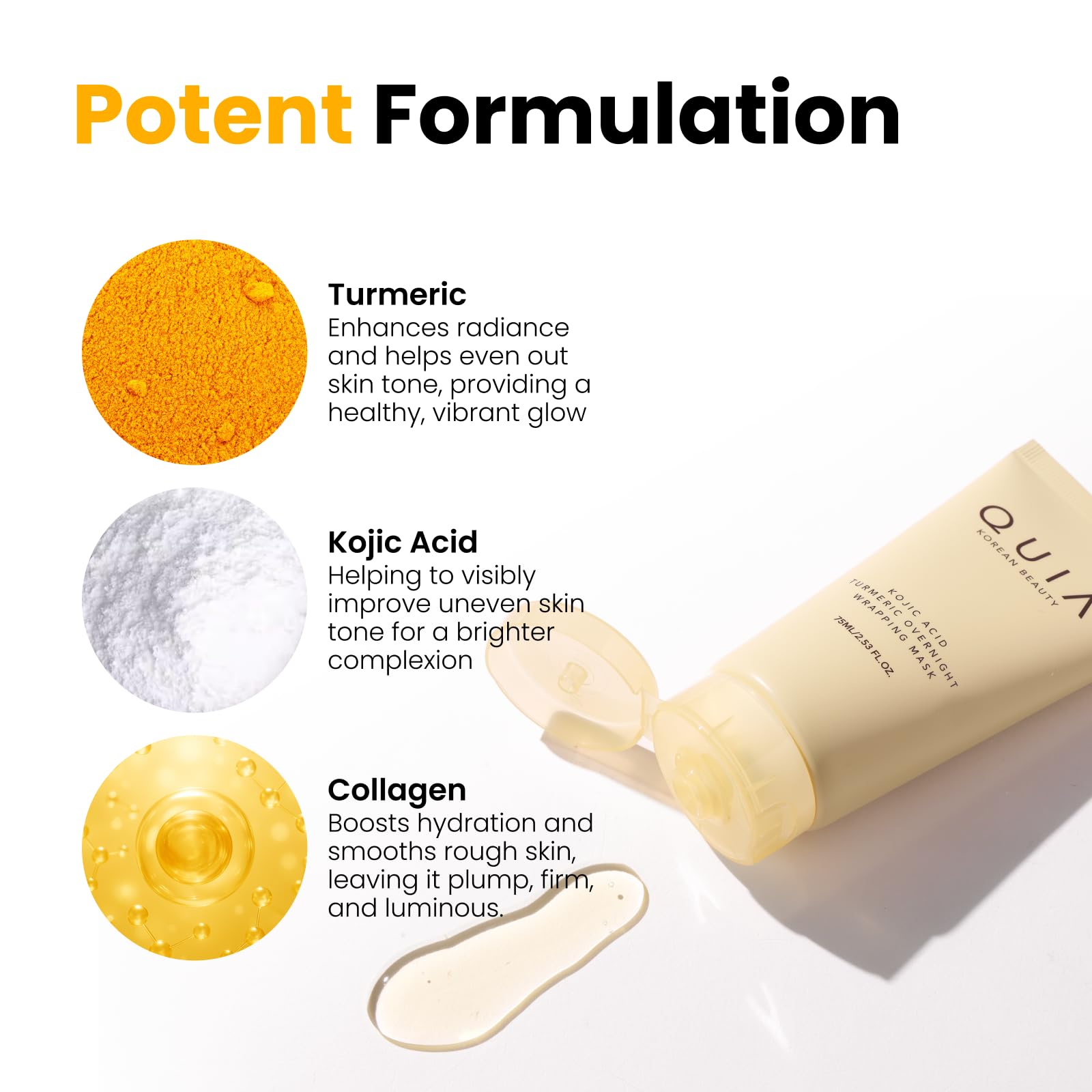 QUIA Turmeric + Kojic Acid Overnight Wrapping Mask – Hydration Mask for Glowing Skin QUIA Beauty buy supplements canada