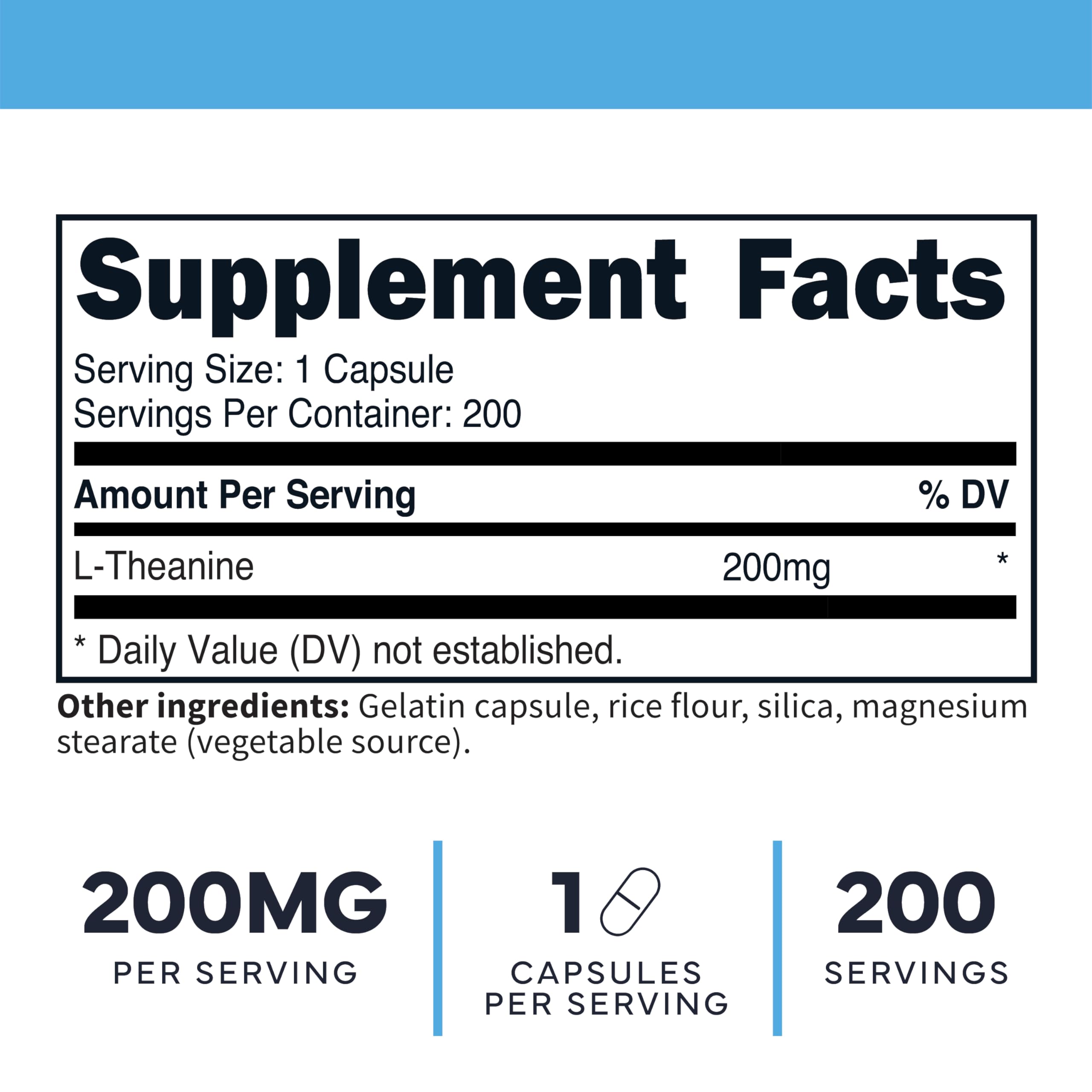 Type Zero L-Theanine (200mg) 200 Capsules - Clean L-Theanine Supplement, Keto, GMO-Free Type Zero buy supplements canada