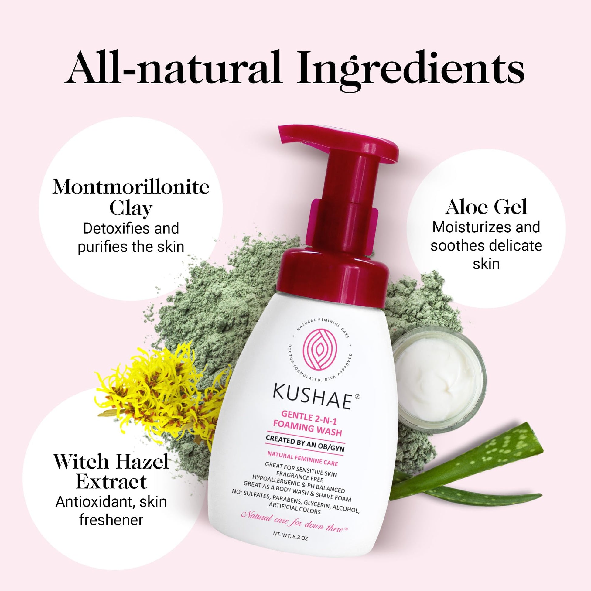 Kushae Gentle 2-in-1 Foaming Wash, pH Balance Feminine Wash for Optimal Hygiene Kushae buy supplements canada