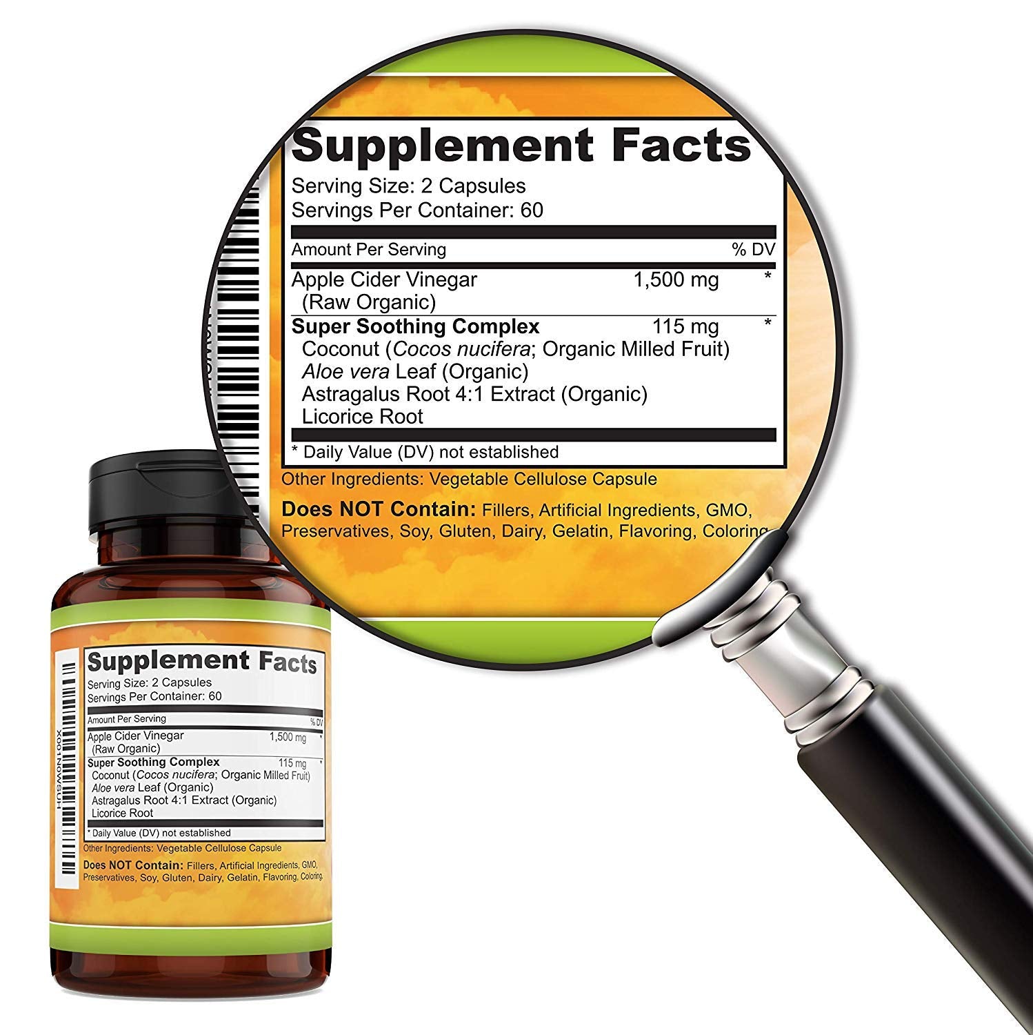 Apple Cider Vinegar 1500mg, 100% Organic, Pure & Raw - Healthy Digestion Key Nutrition buy supplements canada