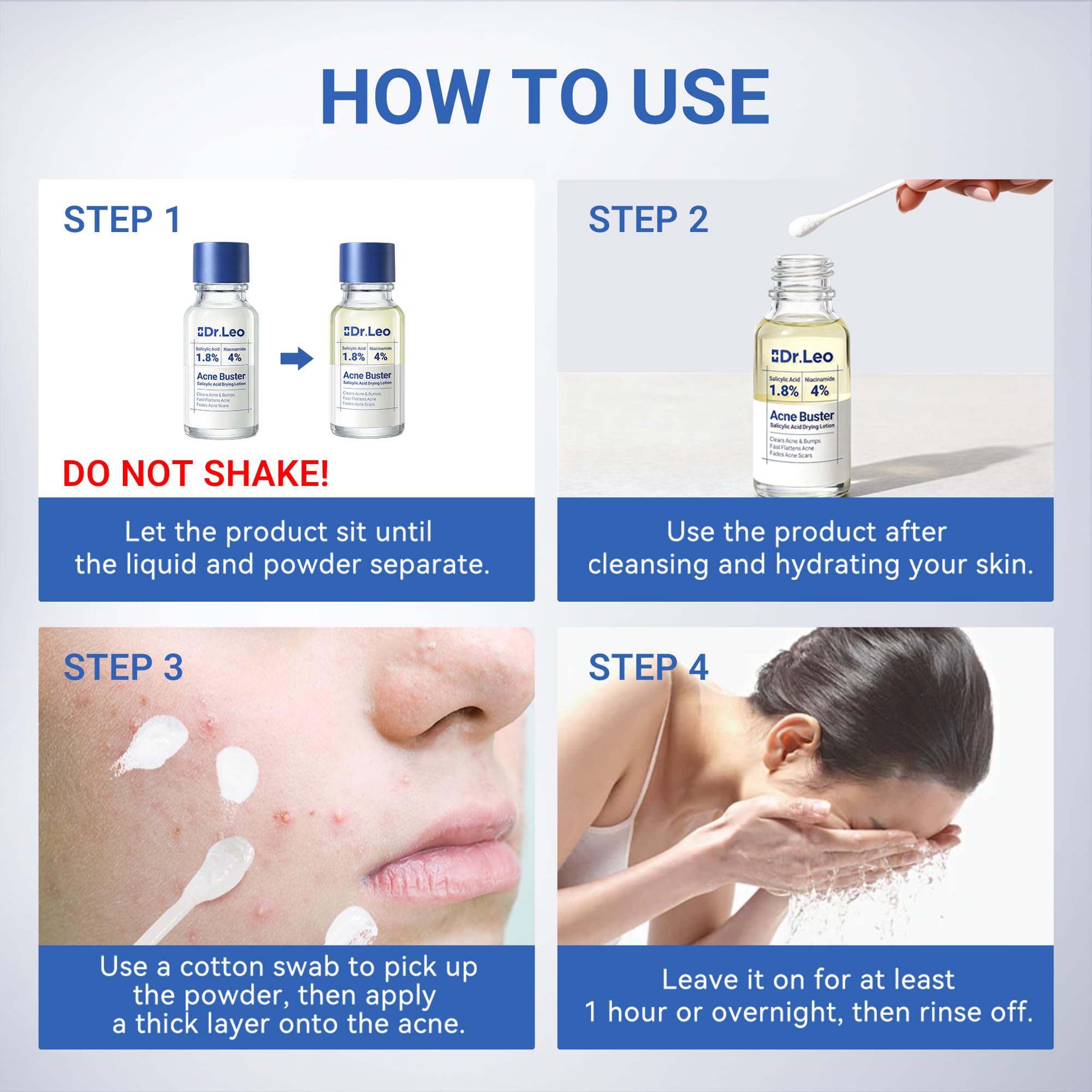 Dr.Leo 1.8% Salicylic Acid Spot Serum, Acne Treatment for Acne-Prone Sensitive Skin | Niacinamide, Fast Pimple Relief, Fades Acne Marks Dr.Leo buy supplements canada