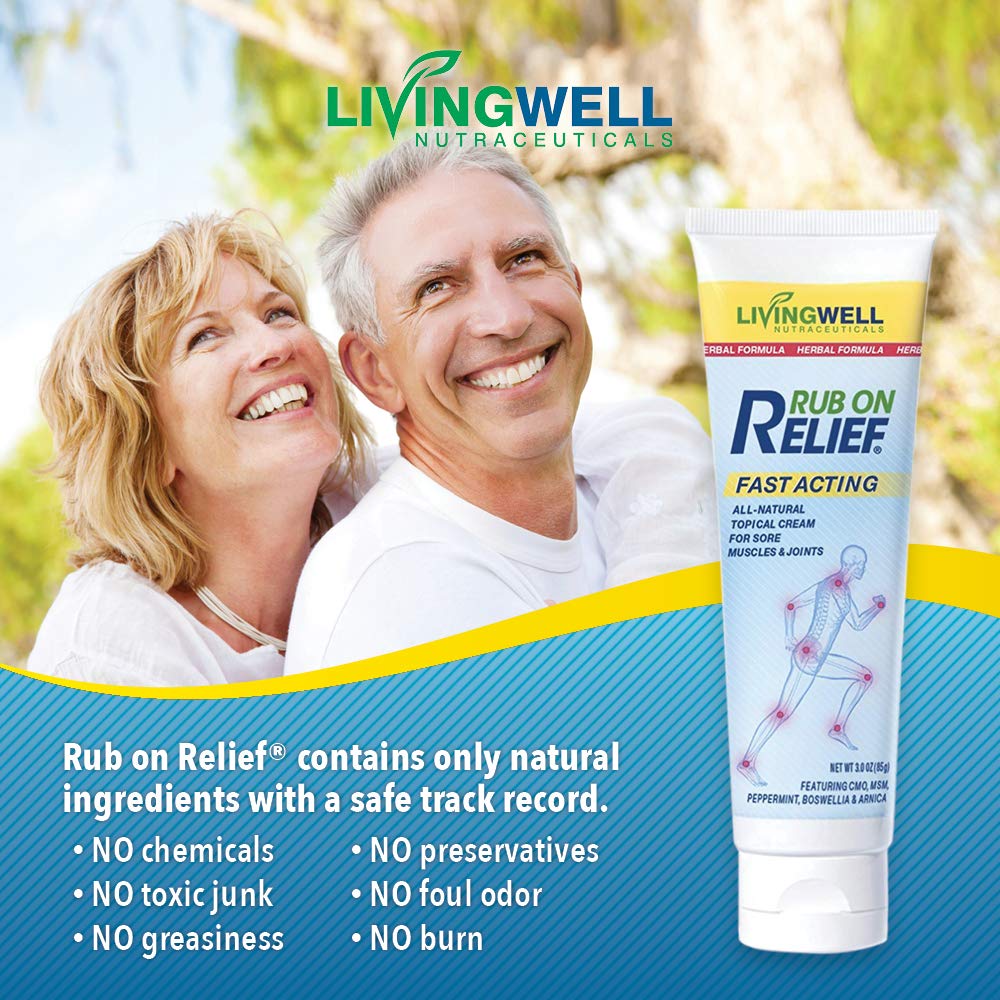 RUB ON RELIEF Fast Acting, Natural Joint and Ache Cream for Muscles, Neck, Back RUB ON RELIEF buy supplements canada