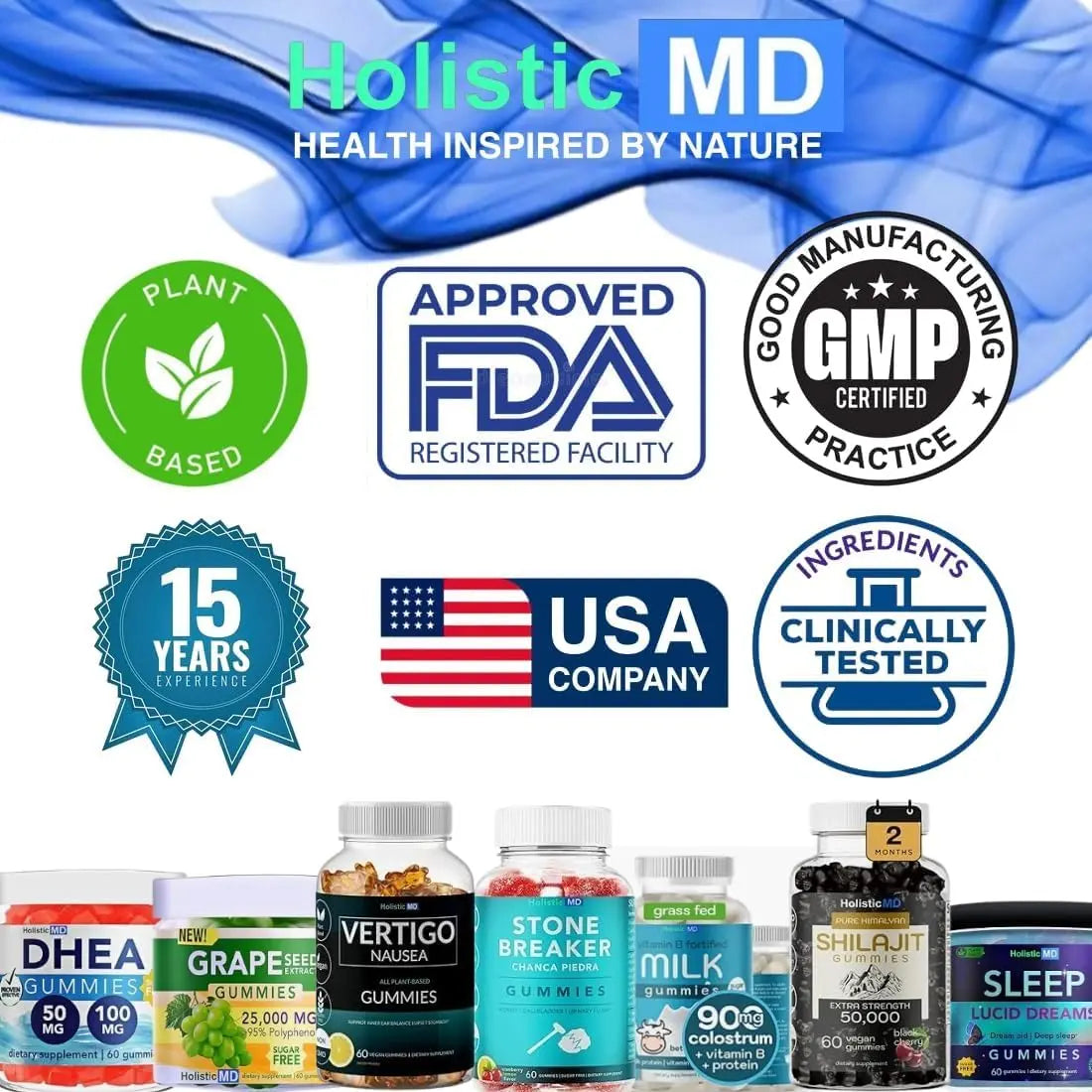 Holistic MD Gainer Gummies for Women Men Elderly and Kids | Clinically Studied Ingredients | 10 in 1 with L-Lysine Gentian Root Vitamin B | Holistic MD buy supplements canada