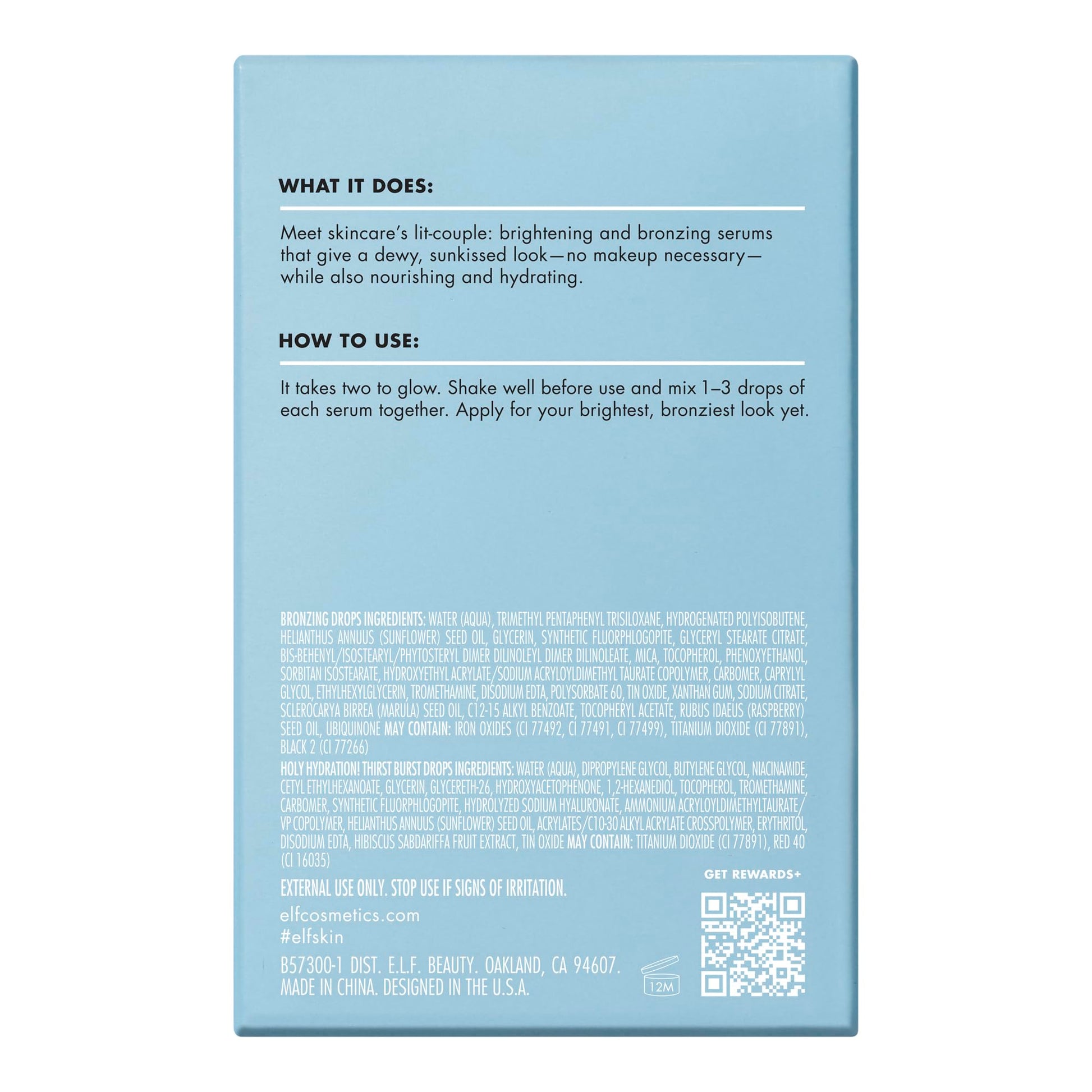 e.l.f. SKIN The Hottest Drops Duo, Holy Hydration! Thirst Burst & Bronzing Skincare Set, For A Dewy, Sun-Kissed Look, Vegan & Cruelty-Free e.l.f. buy supplements canada