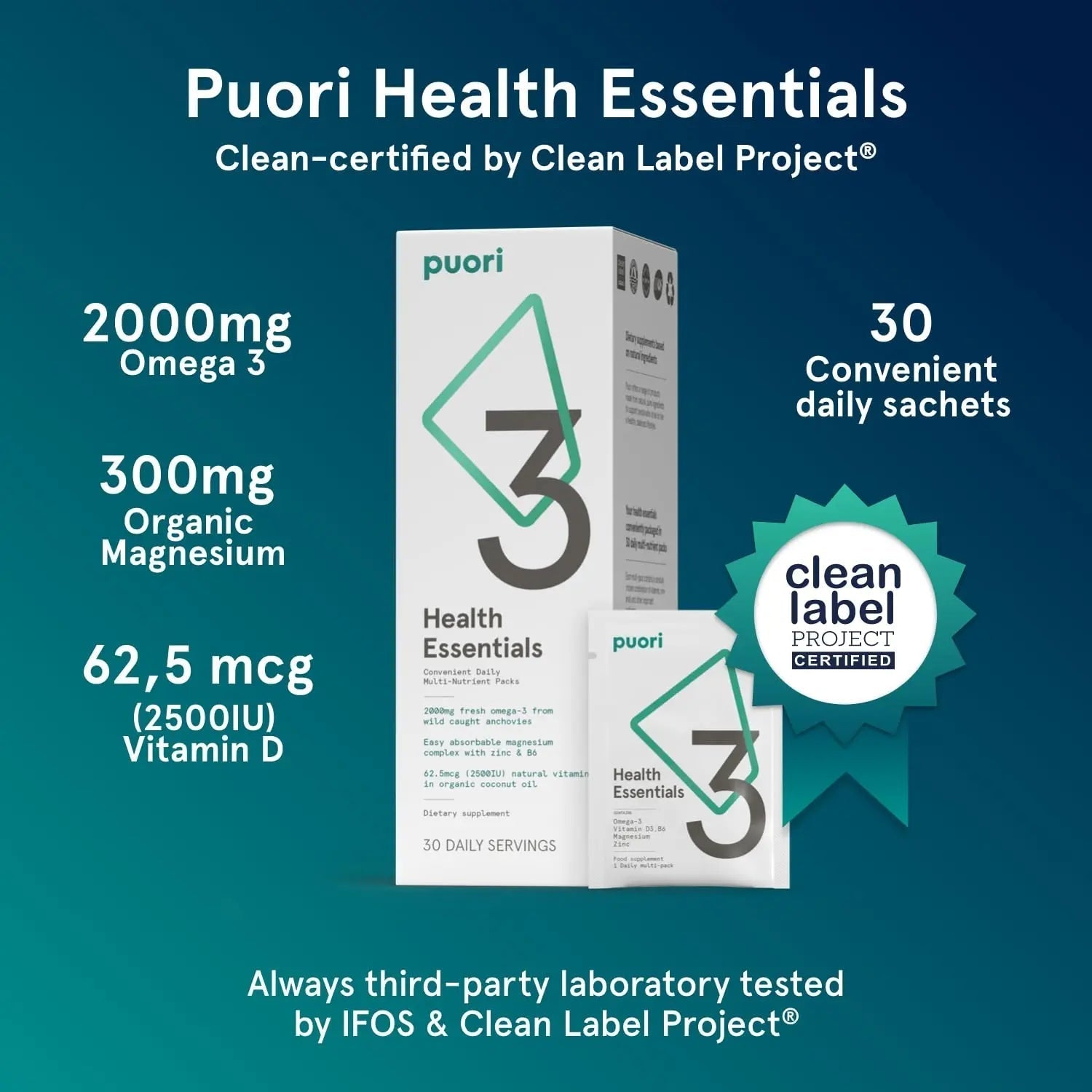 Puori P3 Health Essentials with Magnesium Zinc Complex, Omega 3 Fish Oil & Vitamin D3 Supplements - Men & Womens Daily Multi Puori buy supplements canada