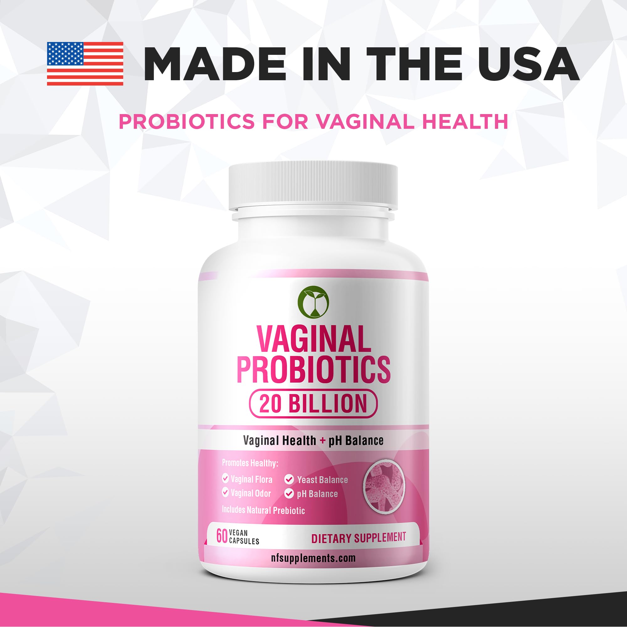 Vaginal Probiotics for Womens Health 20 Billion CFU | PH Balance & Vaginigal Odor Support 60 Capsules Natural Foundation Supplements buy supplements canada