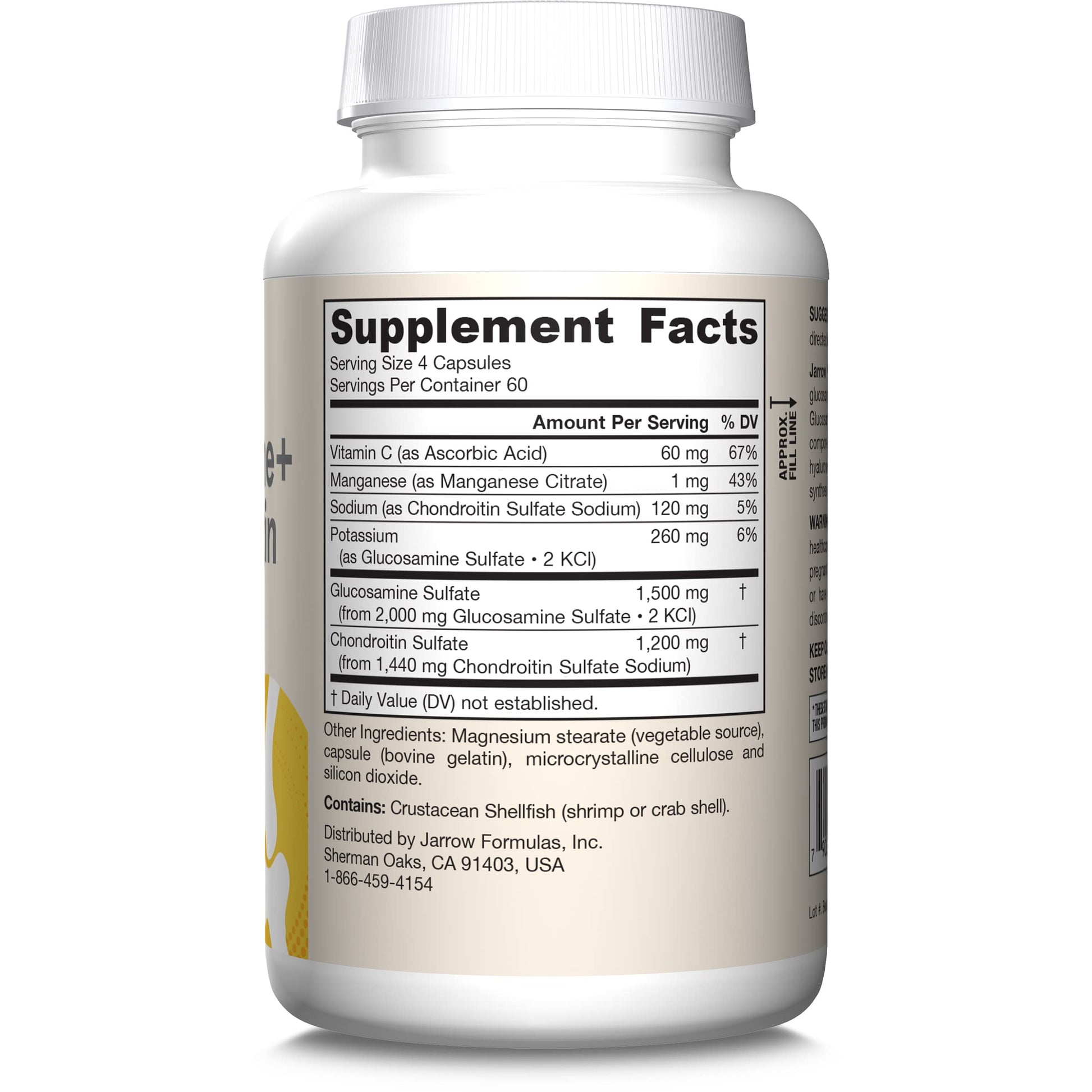 Jarrow Formulas Glucosamine + Chondroitin - 240 Capsules - Nutrient Support - Dietary Supplement for Joint Health - with Vitamin C & Manganese - 60 Servings Jarrow Formulas buy supplements canada