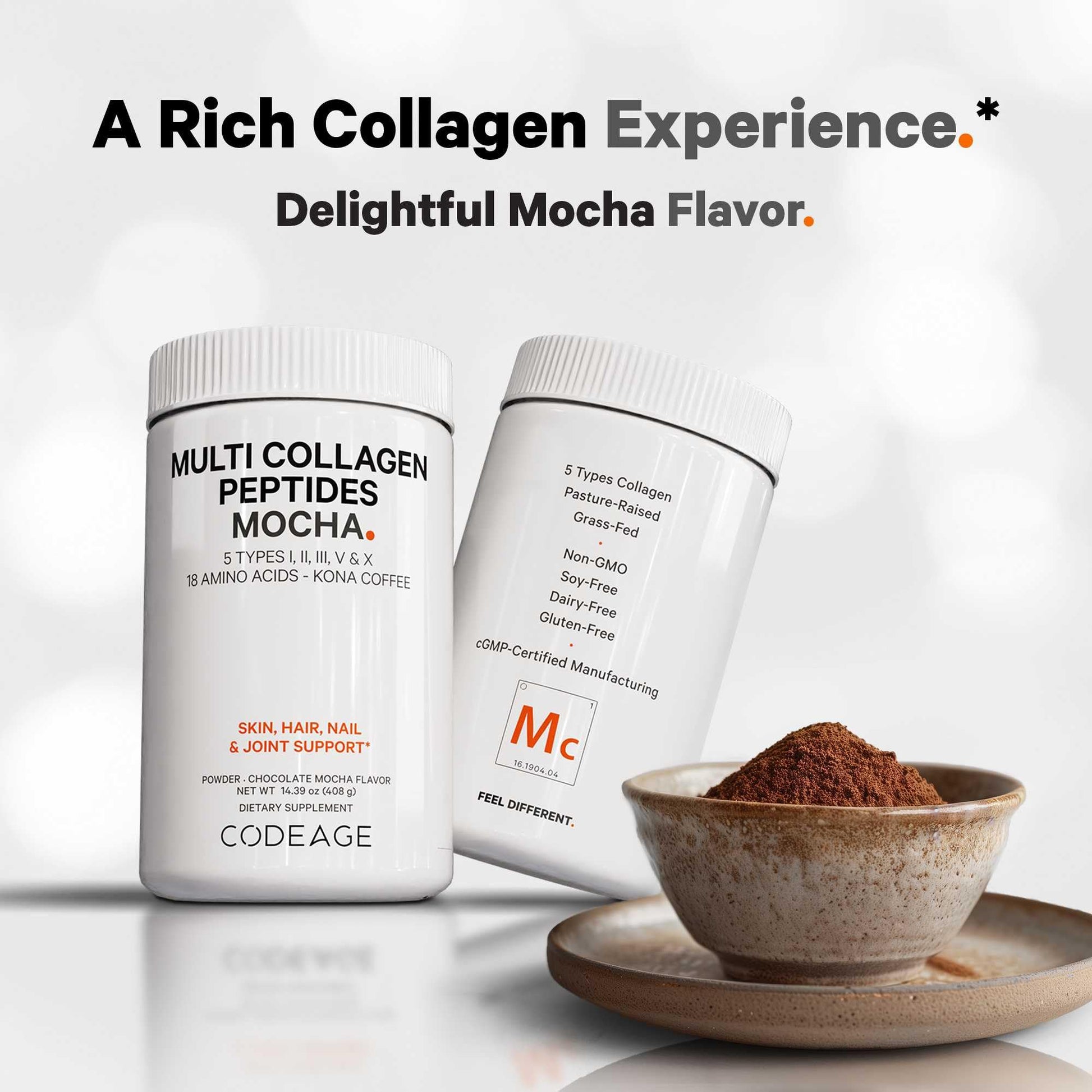 Codeage Multi Collagen Peptides Protein Powder - Chocolate Mocha Instant Coffee - Gourmet Knoa Coffee Drink & Shake - Collagen Type I, II, III, V & X - Grass-Fed, Hydrolyzed, Non-GMO - 14.39oz Codeage buy supplements canada