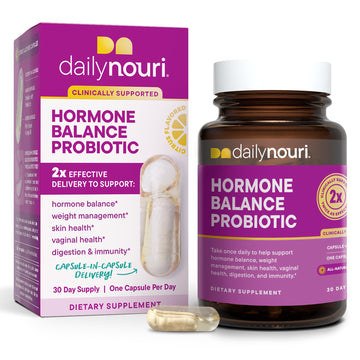Daily Nouri Hormone Balance Probiotics for Women | Hormonal Balance Support | Vaginal pH + Gut Health | 7 Clinically Studied Strains + Omega | 30-Day Supply Daily Nouri buy supplements canada