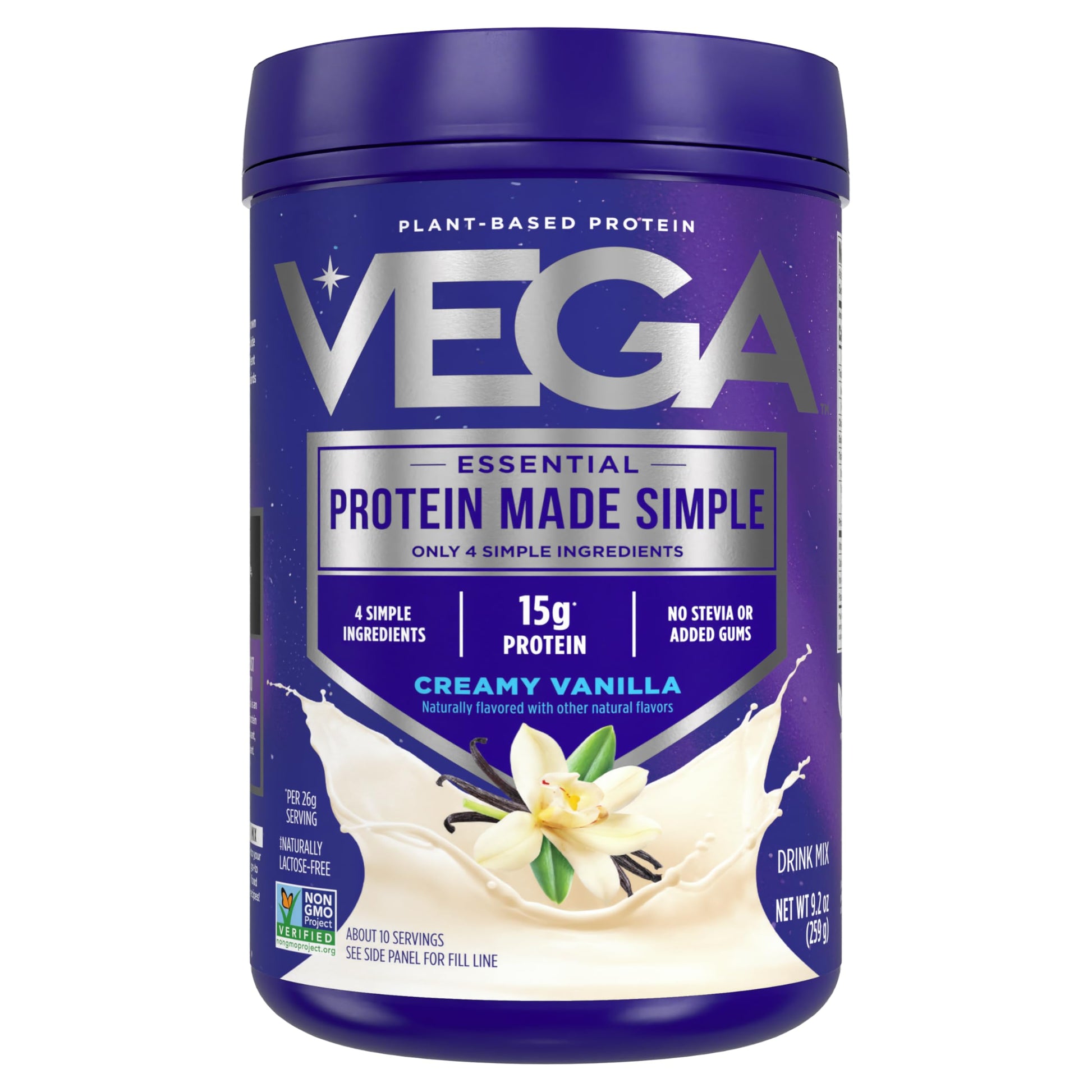 Vega Protein Made Simple Protein Powder, Vanilla - Stevia Free, Vegan, Plant Based, Healthy, Gluten Free, Pea Protein for Women and Men, 9.2 oz (Packaging May Vary) Vega buy supplements canada