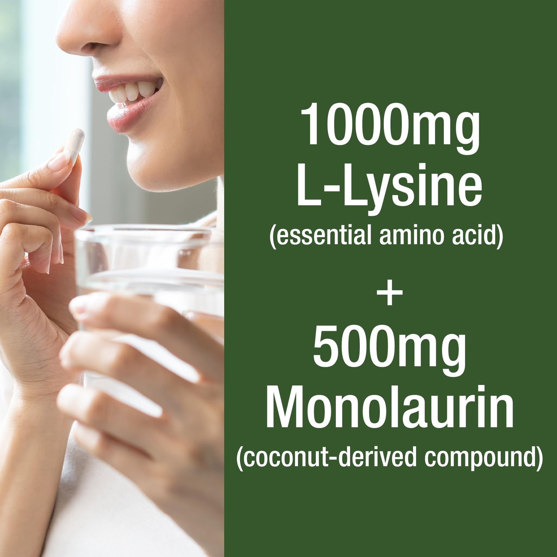 Peak Performance L Lysine 1000mg + Monolaurin 500mg High Potency Supplement for Lips, Skin, & Immune Support - L-Lysine 2-in-1 Bioavailable Supplements Peak Performance buy supplements canada