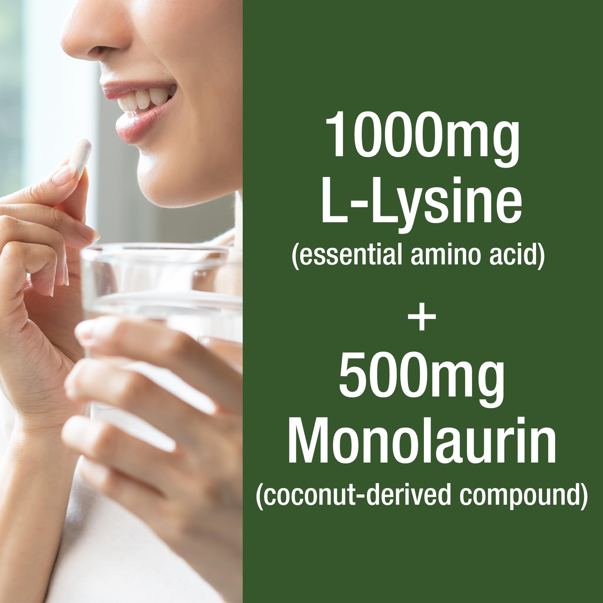 Peak Performance L Lysine 1000mg + Monolaurin 500mg High Potency Supplement for Lips, Skin, & Immune Support - L-Lysine 2-in-1 Bioavailable Supplements Peak Performance buy supplements canada
