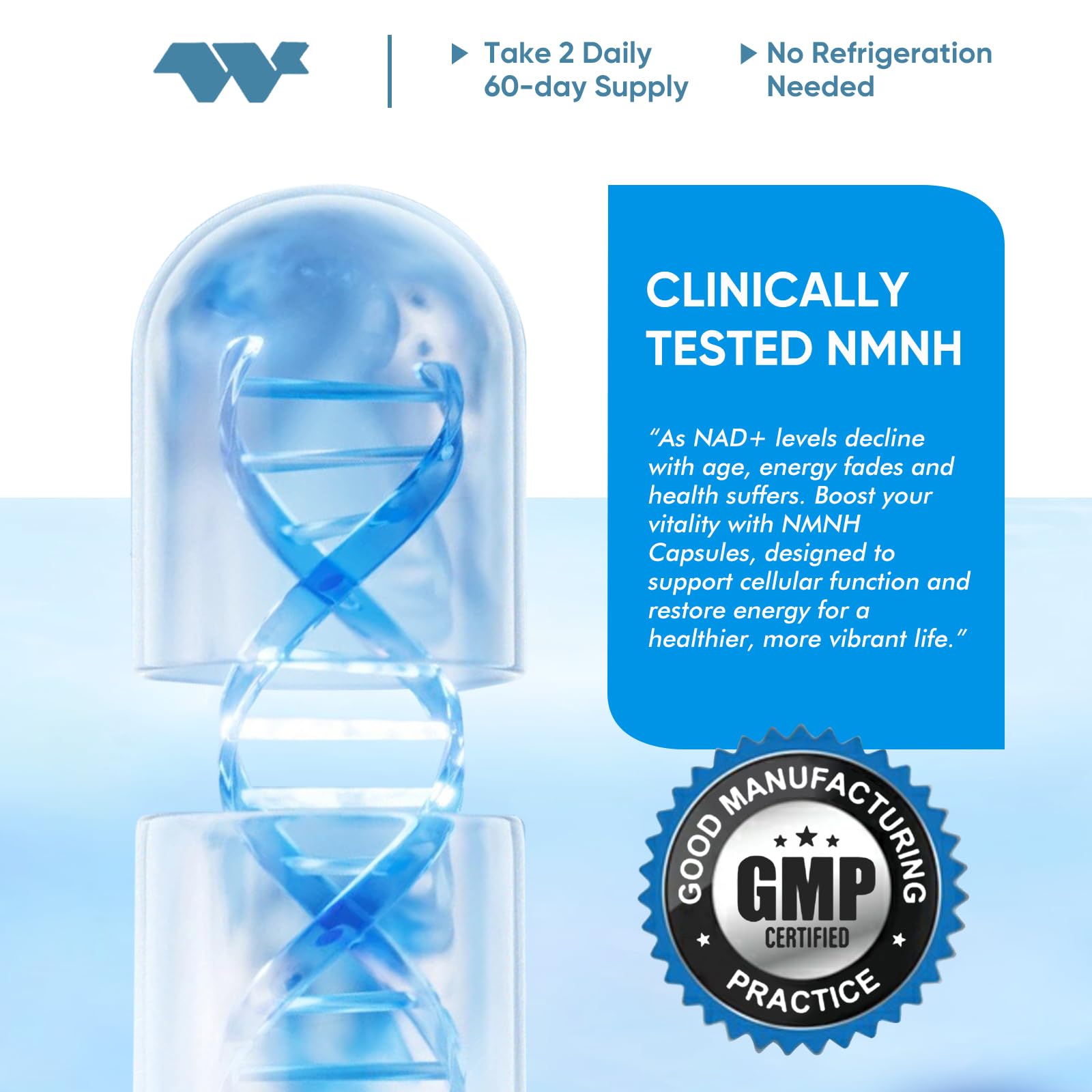 WONERPRO NMNH (NMN Supplement Alternative)，1000mg Per Serving NAD Supplement to Boost NAD+ Levels as We Age, for Anti Aging, Energy, Focus - 120 Capsule WONERPRO buy supplements canada