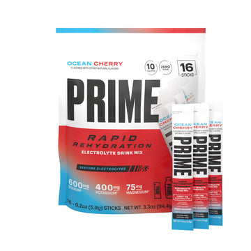 Prime Rapid Rehydration Electrolyte Powder Sticks, Ocean Cherry, Sugar Free Hydration Drink Mix with Sodium, Potassium, Magnesium & B Vitamins PRIME HYDRATION buy supplements canada
