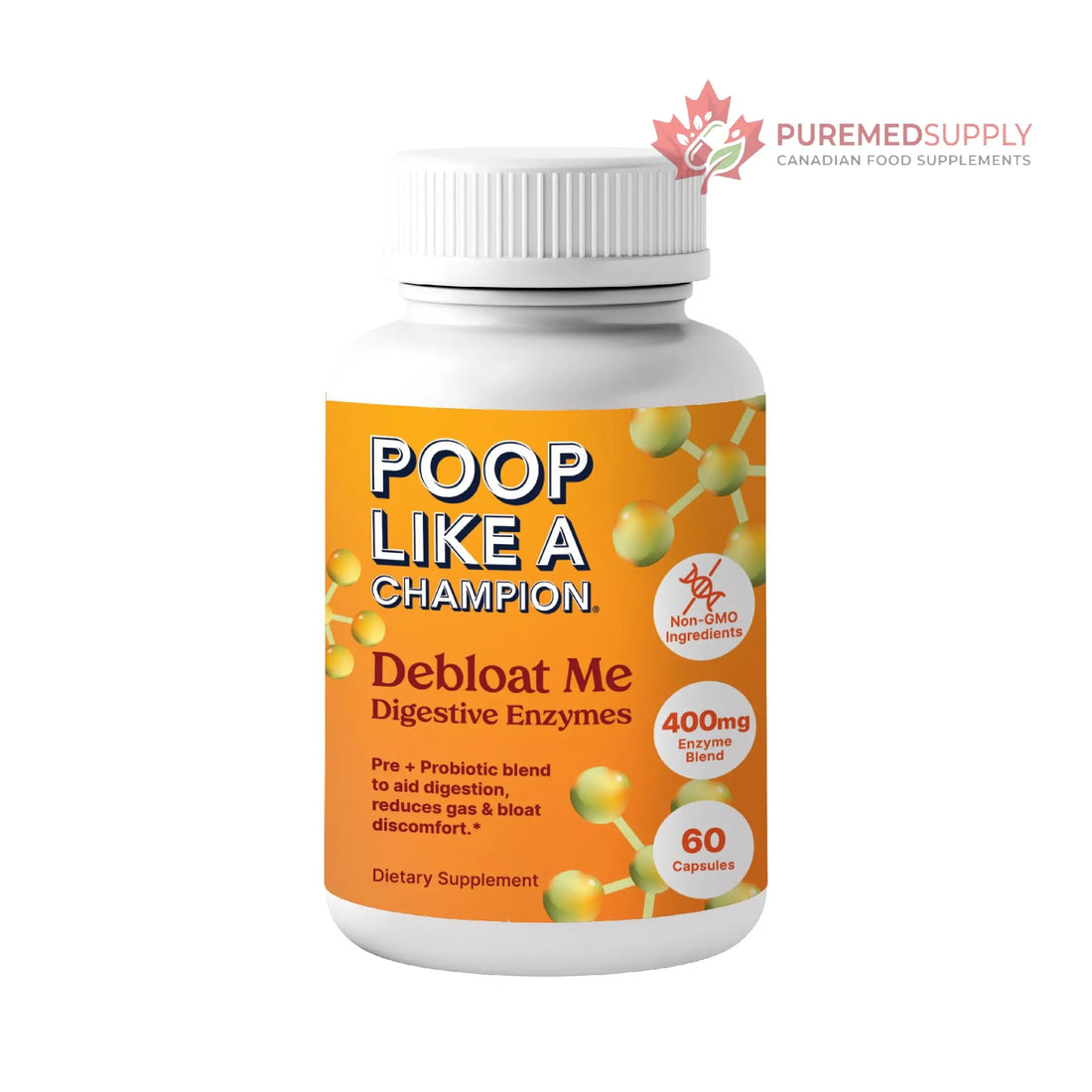 Poop Like a Champion Bloating Relief Digestive Enzymes, Probiotic Powered Capsules to Support Digestive Health and Gas Relief, 60 Capsules Poop Like a Champion buy supplements canada