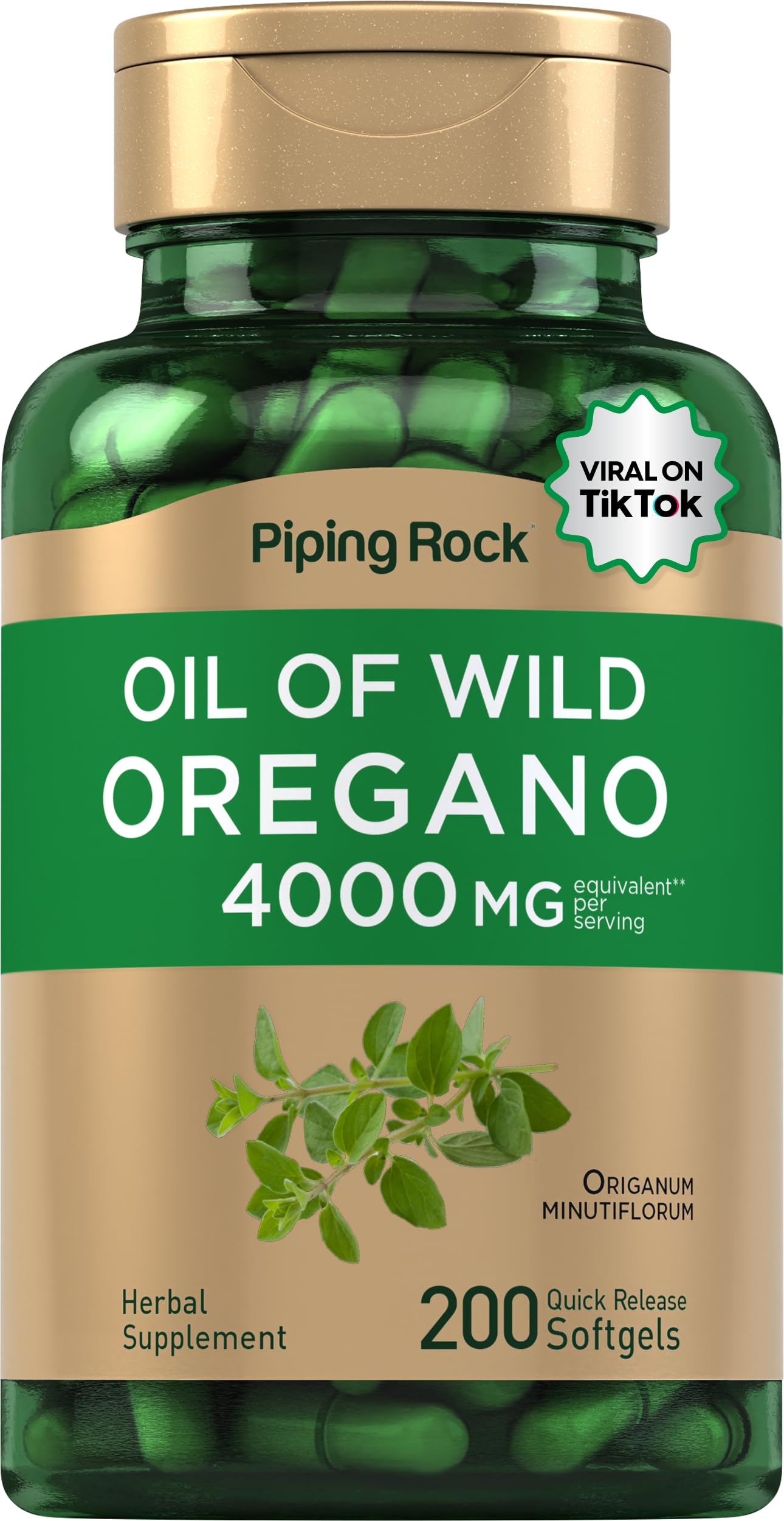 Piping Rock Oregano Oil Softgel Capsules | 200 Pills | Herbal Extract Supplement | Wild Harvested | Non-GMO, Gluten Free Piping Rock buy supplements canada