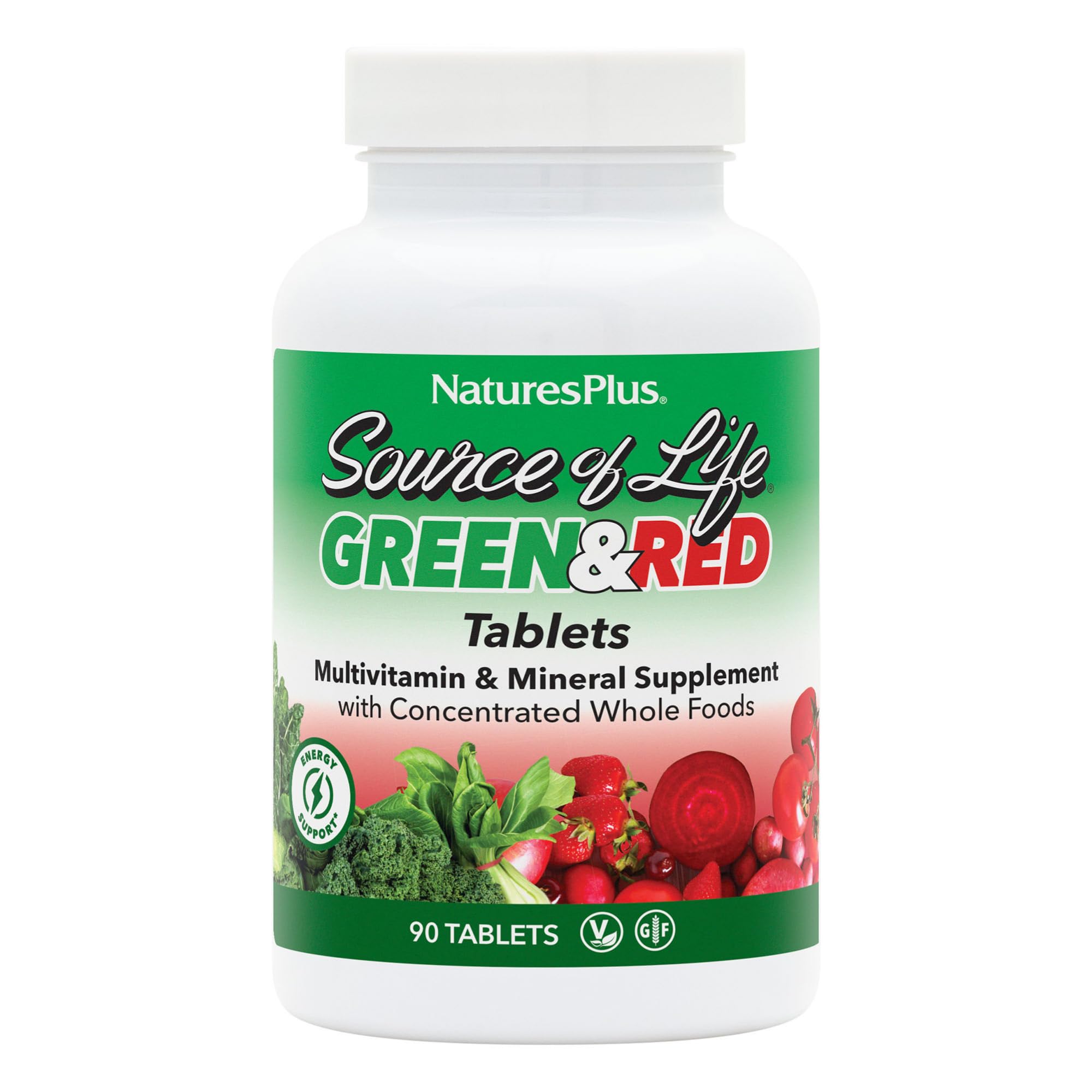 NaturesPlus Source of Life Green & Red Multivitamin - 90 Tablets - with Concentrated Whole Foods - Vegetarian, Gluten Free - 30 Servings NaturesPlus buy supplements canada