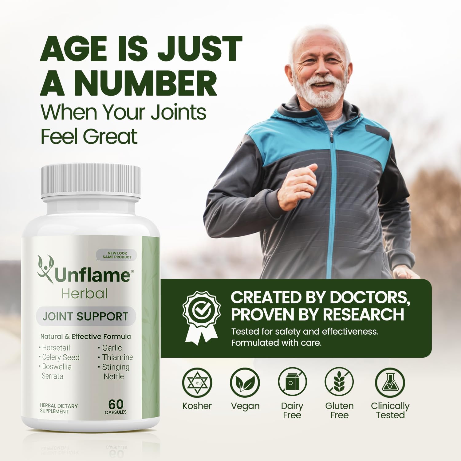 Unflame Herbal Supplement – Botanical Support for Joints, Back, and Muscles – 60 Capsules – Natural Herbal Blend – Dietary Supplement Unflame buy supplements canada