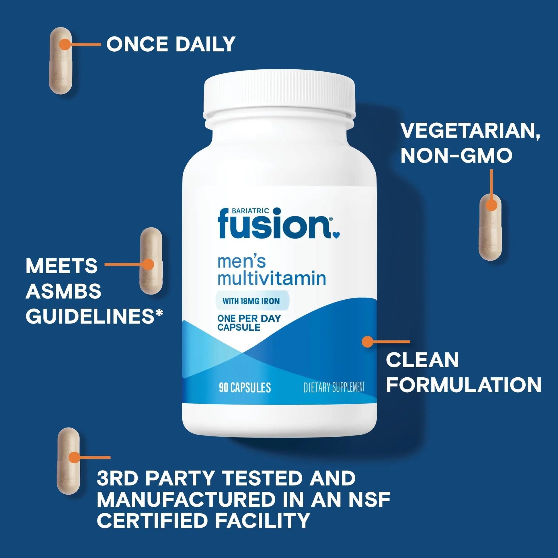Bariatric Fusion One Per Day Bariatric Multivitamin with Iron for Men | with Prostate and Heart Support Vitamins* | Bariatric Fusion buy supplements canada
