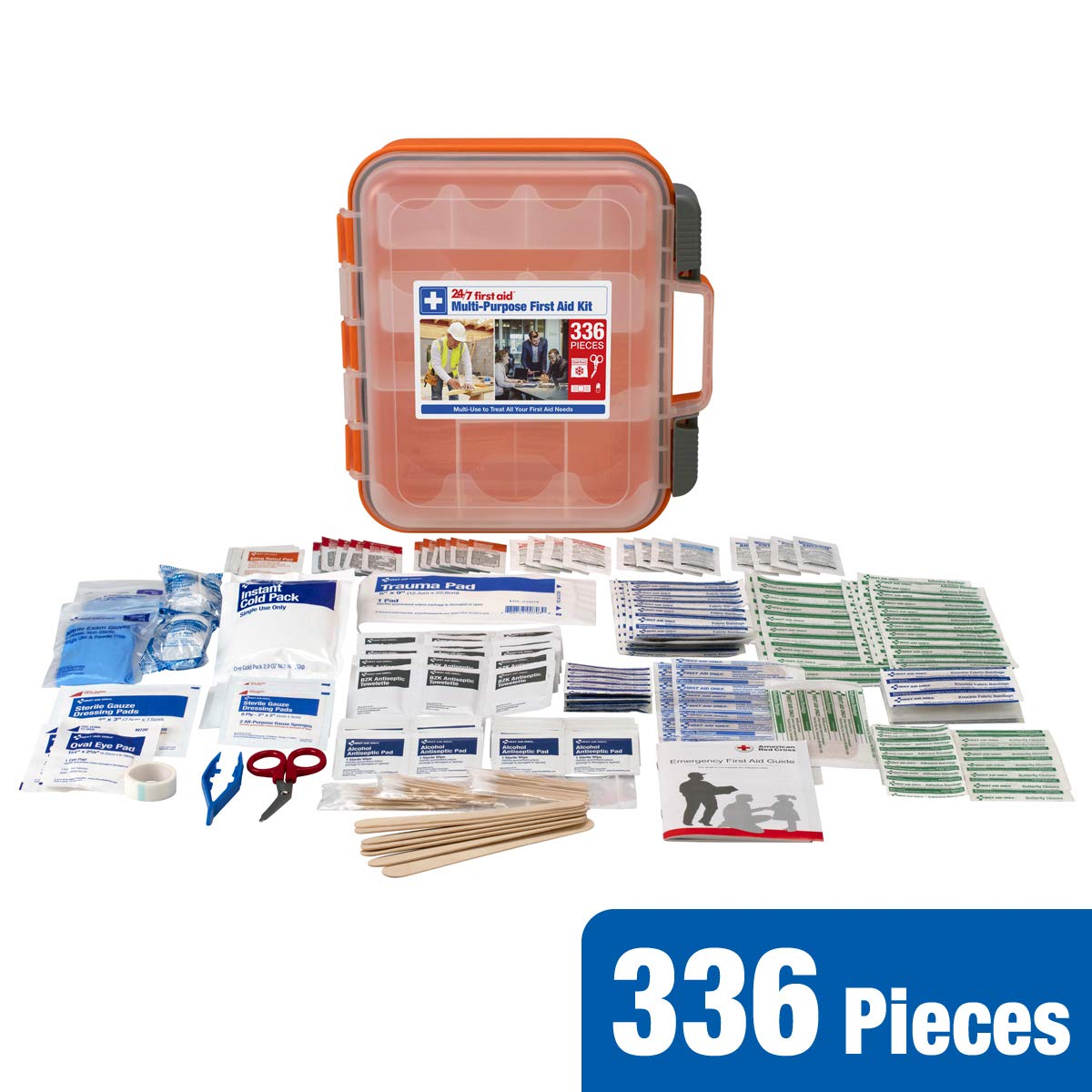 336 Piece First Aid Kit, Plastic Case 24/7 First Aid buy supplements canada