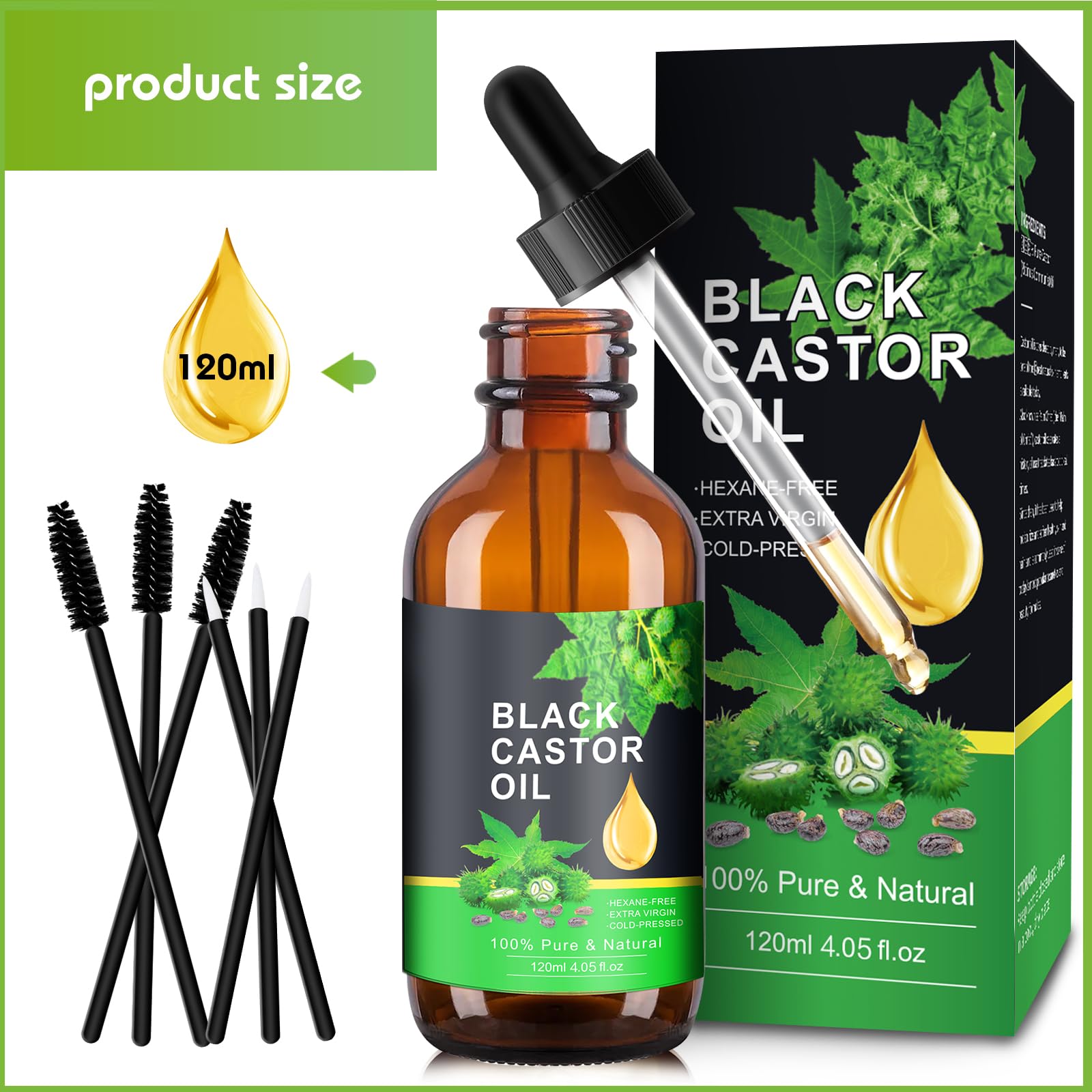PAVAROP Jamaican Black Castor Oil, Organic Black Castor Oil Cold Pressed in Glass Bottle PAVAROP buy supplements canada