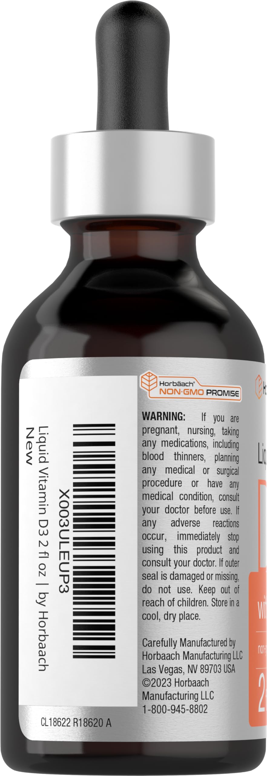 Horbäach Vitamin D3 + K2 Liquid Drops | with MK7 | 2 Fl Oz | Vegetarian | Non-GMO Horbäach buy supplements canada