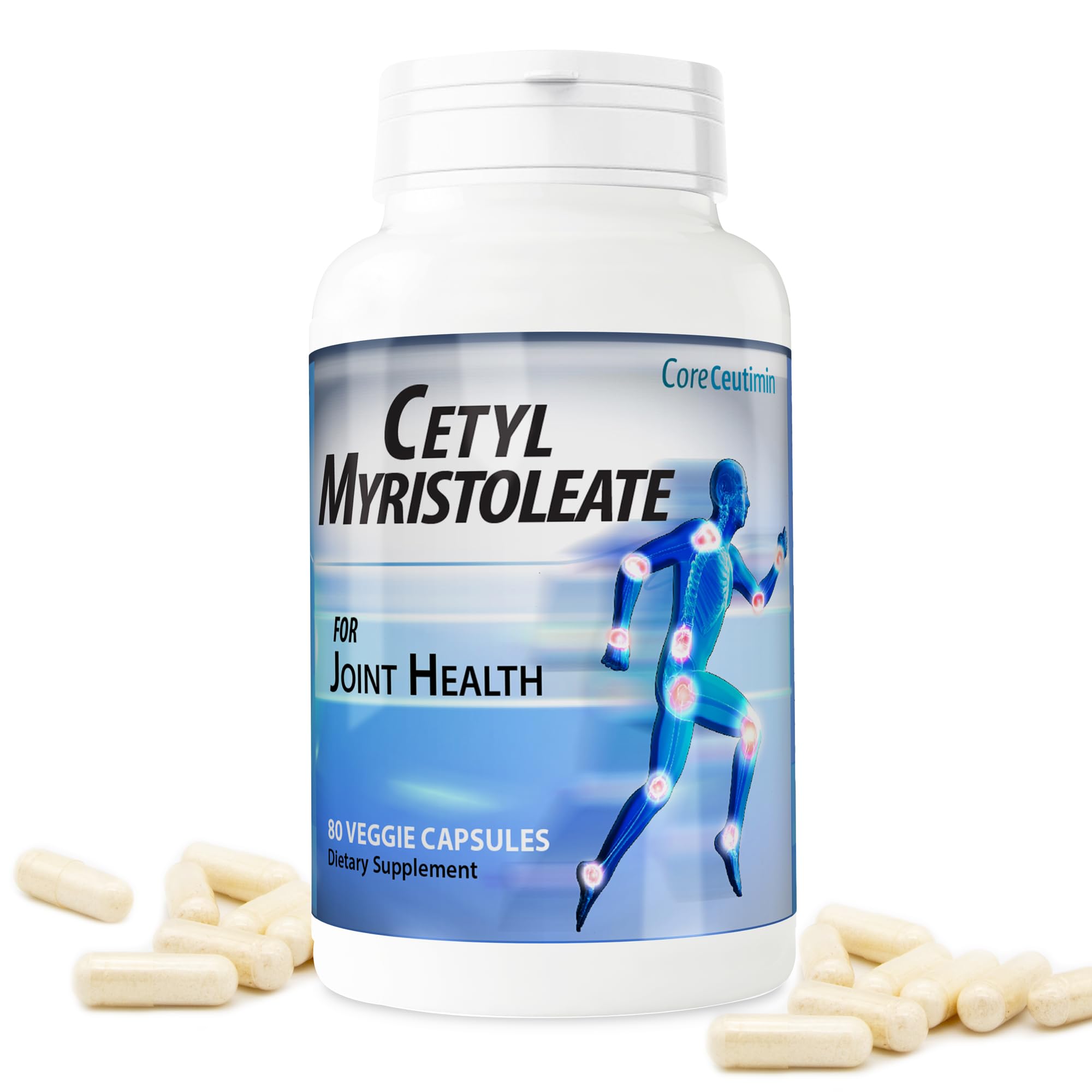 CoreCeutimin Cetyl Myristoleate - Omega 5 Fatty Acid - Ultra Support for Relief from Joint Discomfort and Stiffness - Also Includes Glucosamine, MSM & Hyaluronic Acid - 80 Capsules CoreCeutimin buy supplements canada
