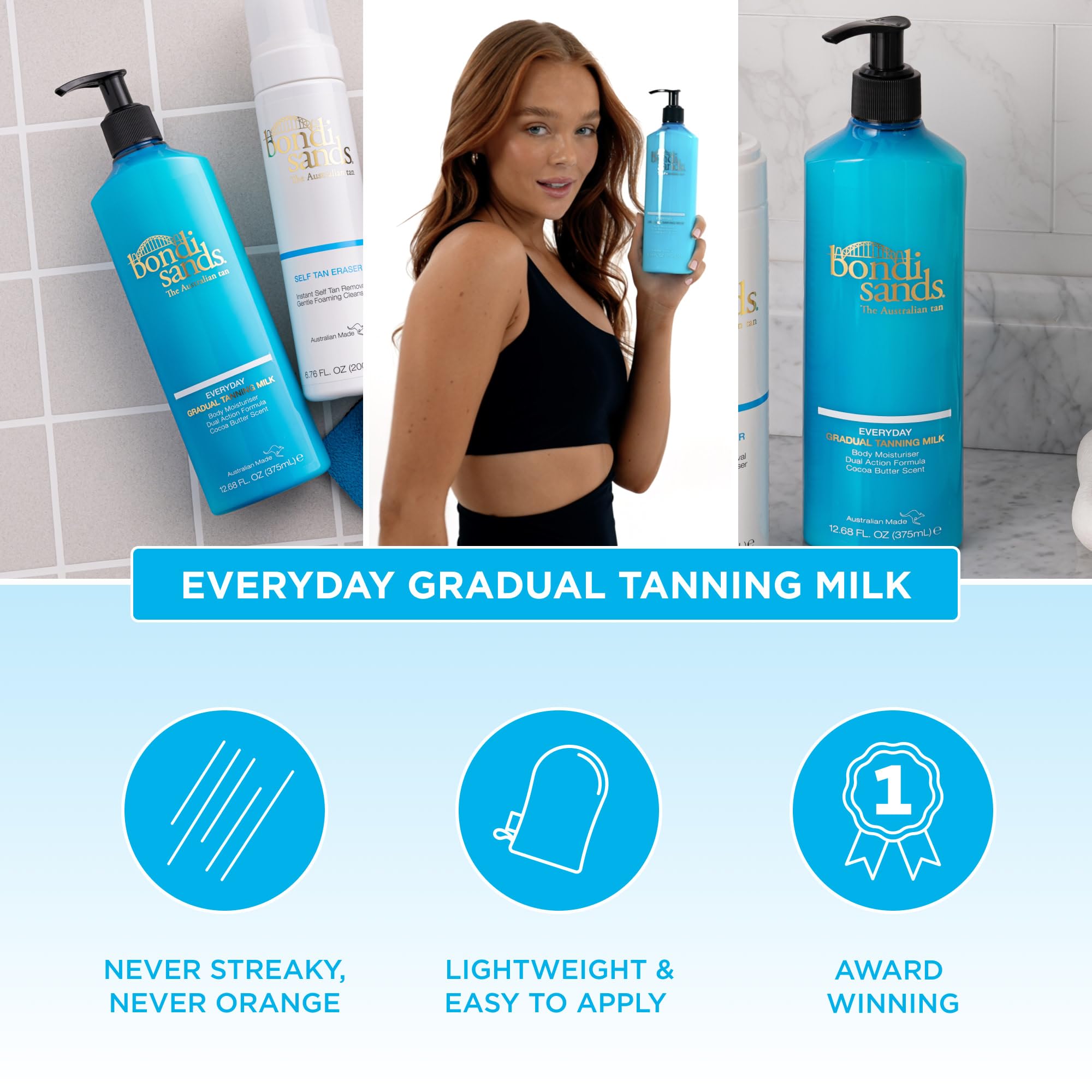 Bondi Sands Everyday Gradual Tanning Milk | Long-lasting, Tanning Body Moisturizer Enriched Bondi Sands buy supplements canada