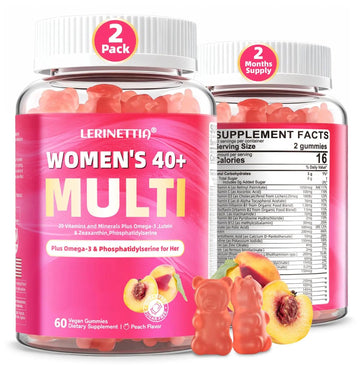 Multivitamin for Women Gummies for 40+ with Omega-3, Niacinamide, B-Complex, Lutein, Iron, Choline, Phosphatidylserine, Vitamin D3 Lerinettia buy supplements canada