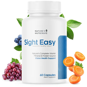 SIGHT EASY - Eye Vitamins & Mineral Supplements with Lutein & Zeaxanthin, Vitamin C, Vitamin E, Zinc and Bilberry for Healthy Vision and Eye Function Support - 60 Capsules, 1 Month Supply Nature’s NutriWave buy supplements canada